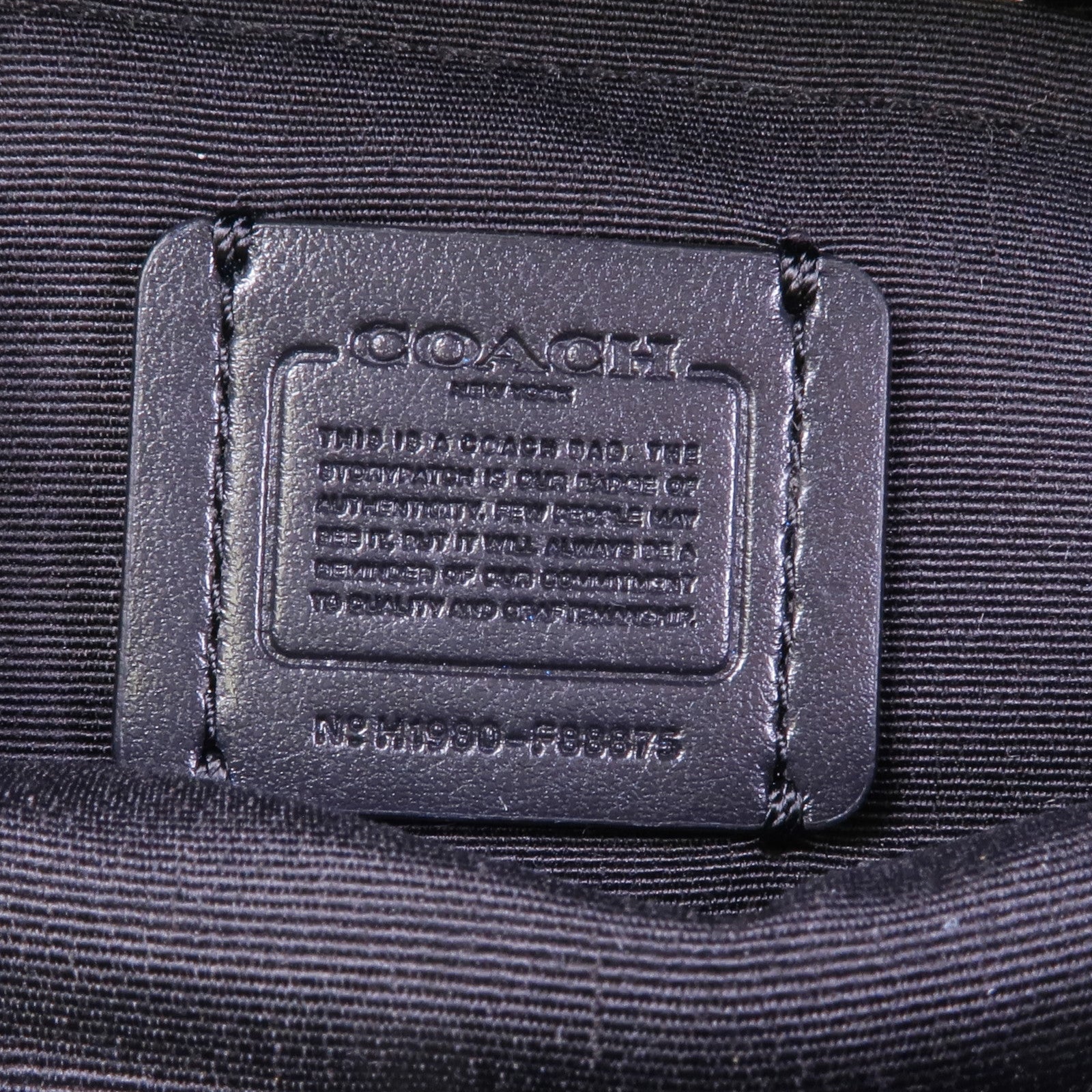 COACH 牛皮皮革Waist Bag銀扣腰包