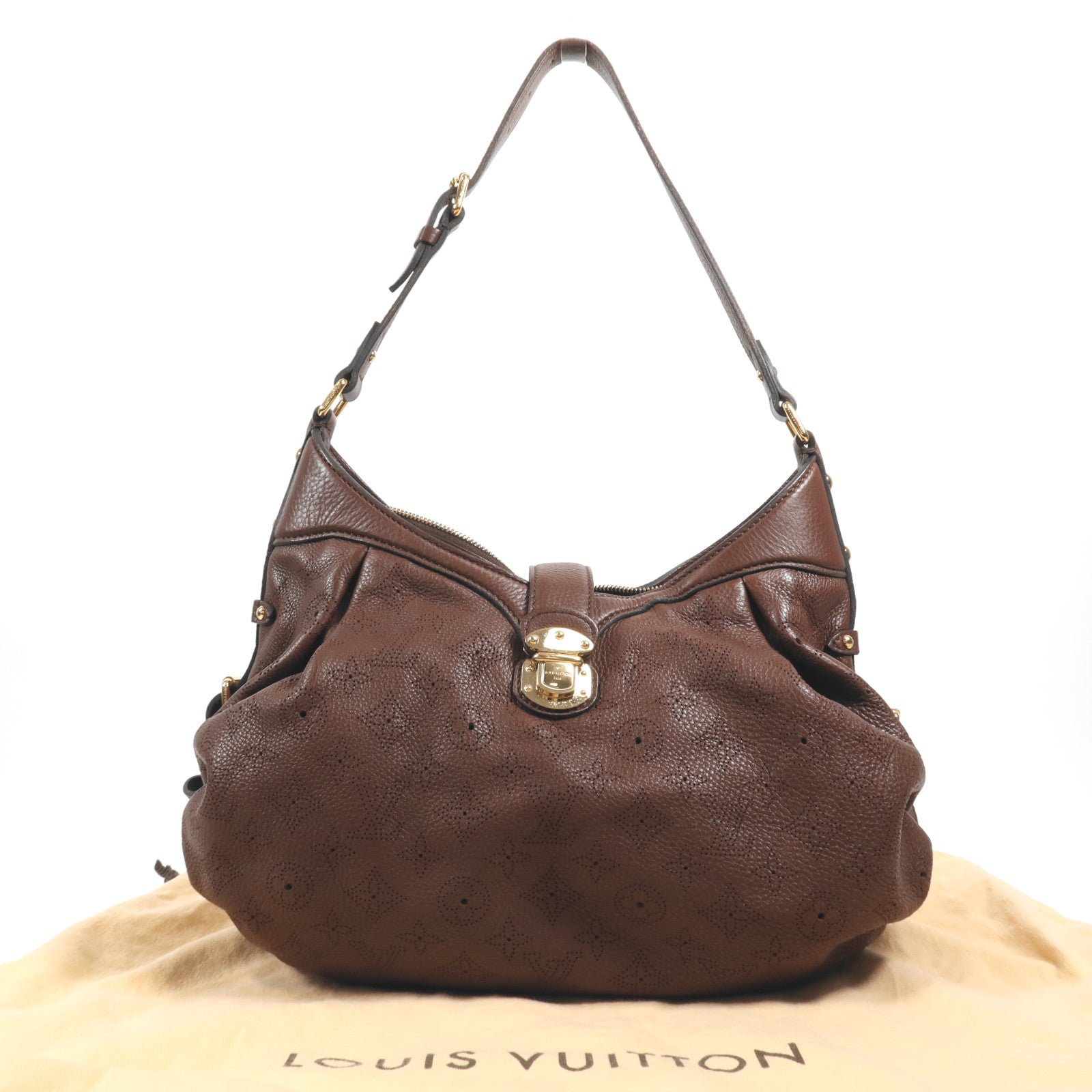 LOUIS VUITTON Monogram Mahina Mahina XS金扣肩背袋