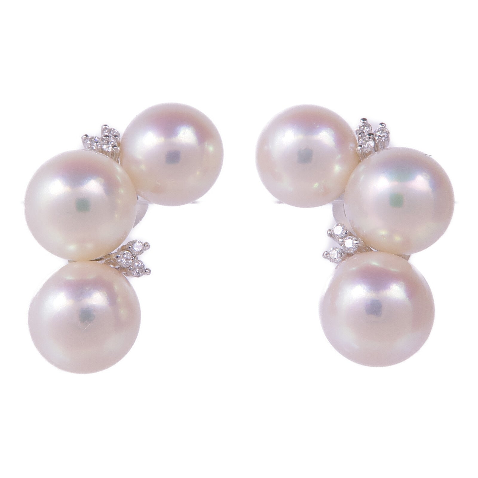 JEWELRY PT900鉑金Pearl Diamond Earrings珍珠/鑽石耳環
