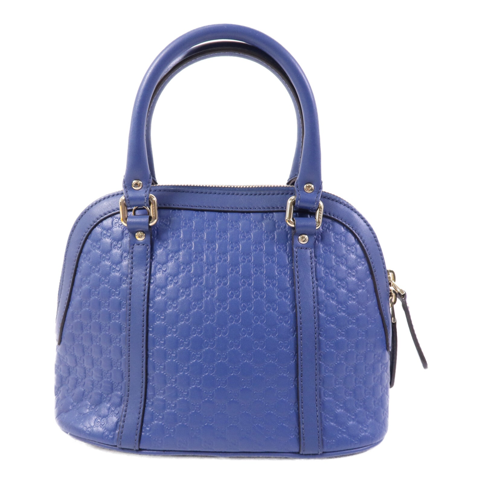GUCCI 牛皮皮革Mini Dome金扣手挽肩背兩用袋