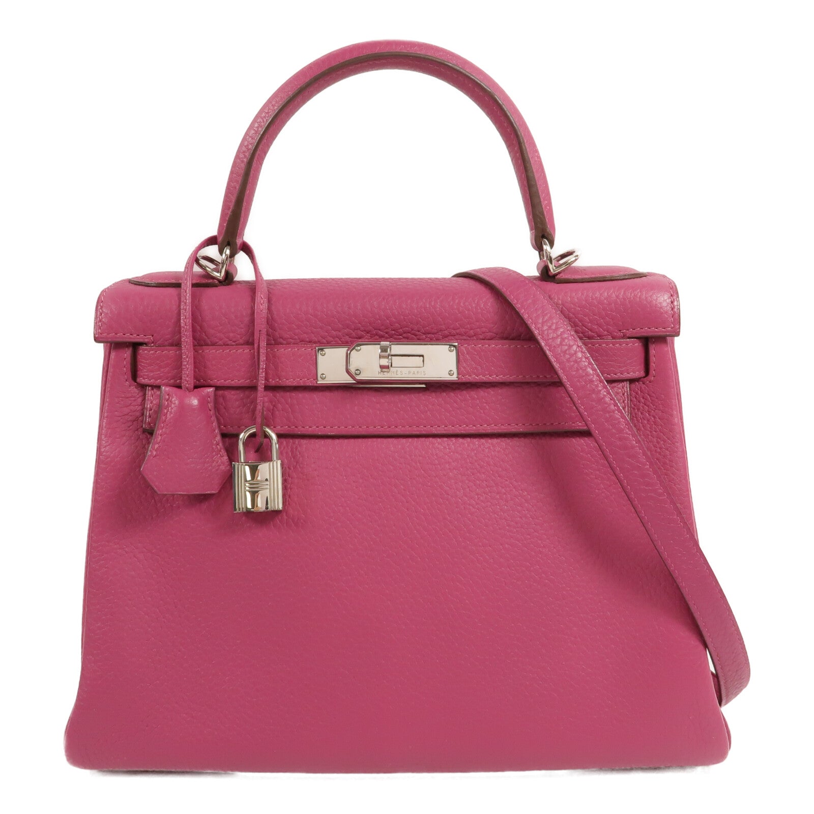 HERMES Clemence皮革Kelly 28手挽肩背兩用袋Tosca