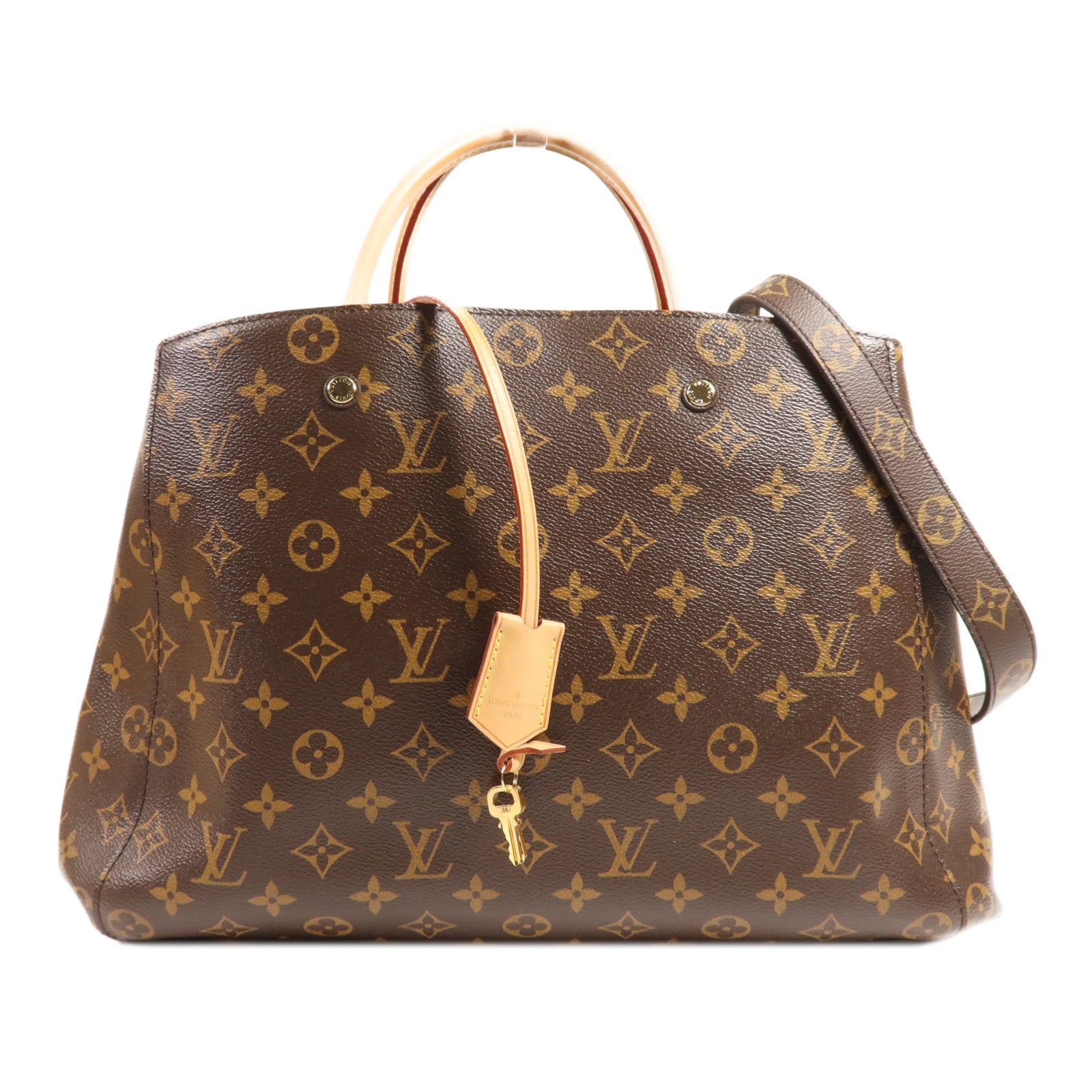 LOUIS VUITTON Monogram Montaigne GM金扣手挽肩背兩用袋