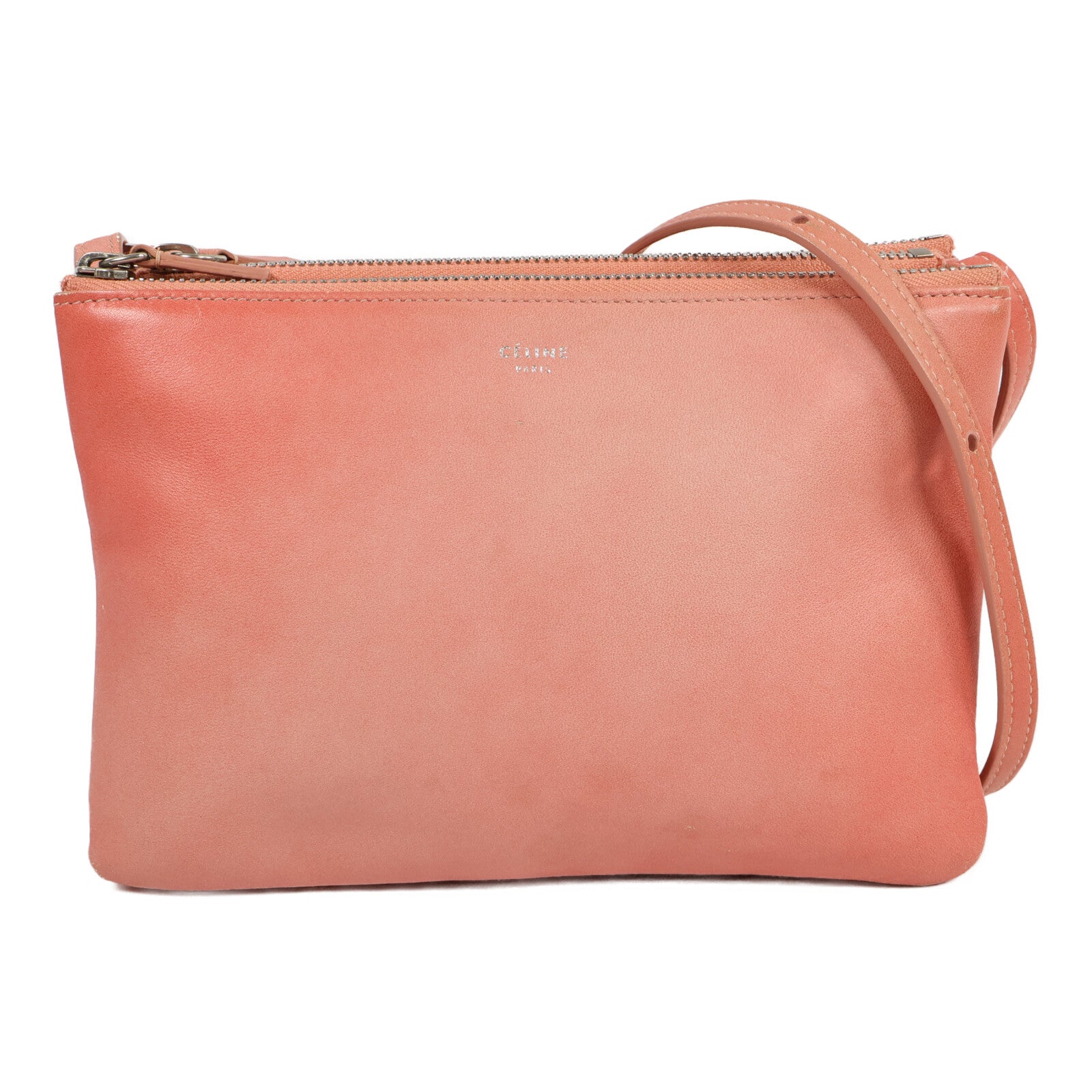 CELINE 羊皮皮革Trio肩背袋