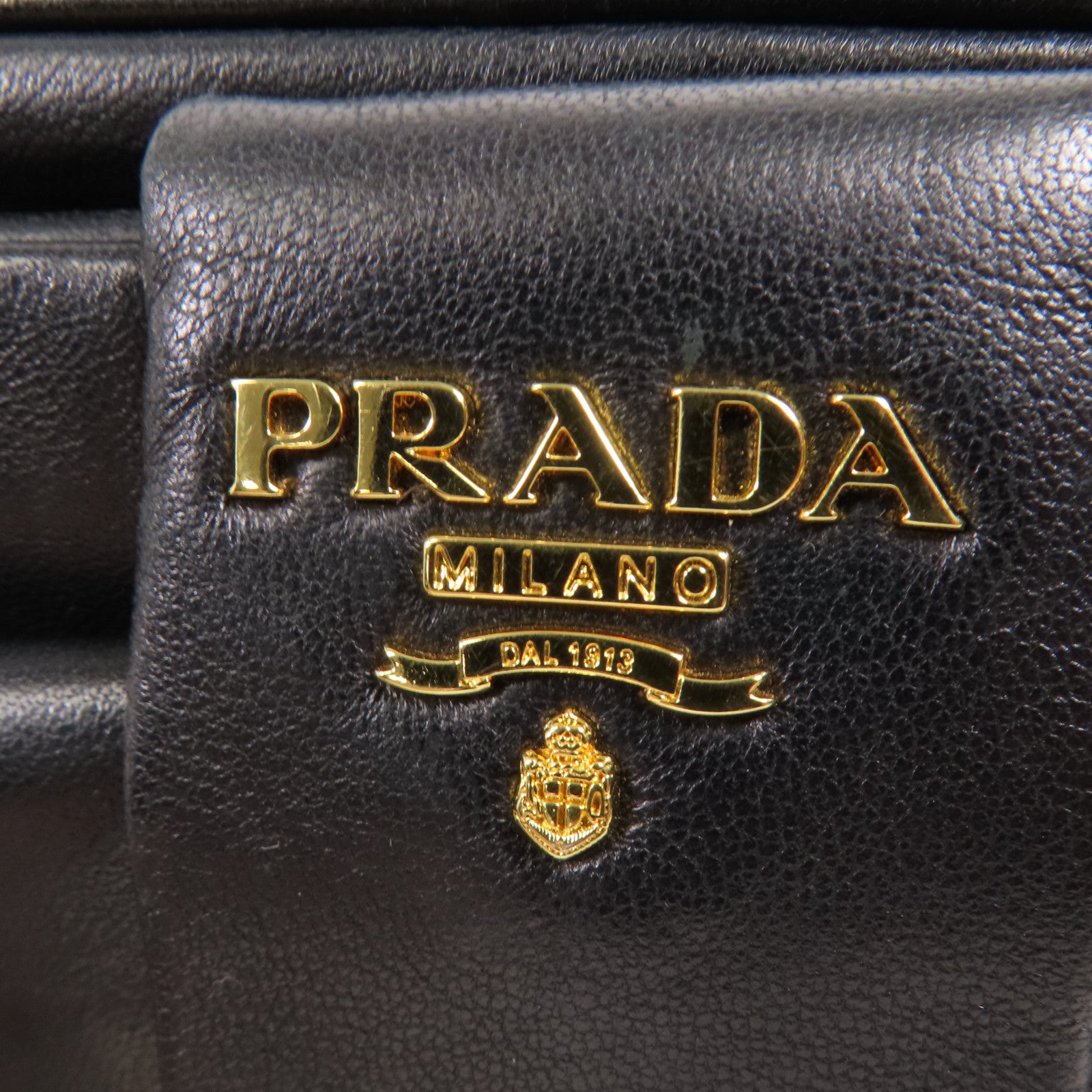 PRADA 羊皮皮革Nappa Fiocco Bow金扣肩背袋