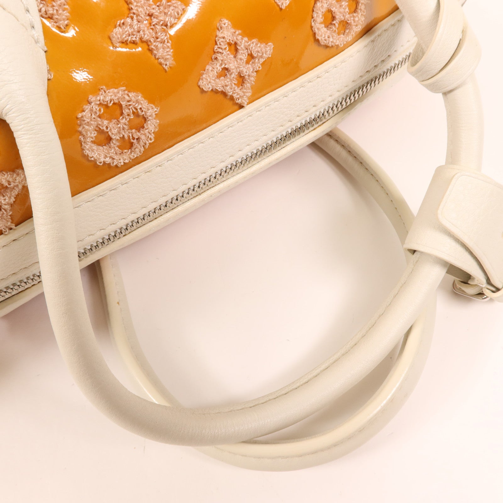 LOUIS VUITTON Monogram Bouclettes Speedy Round銀扣手挽袋