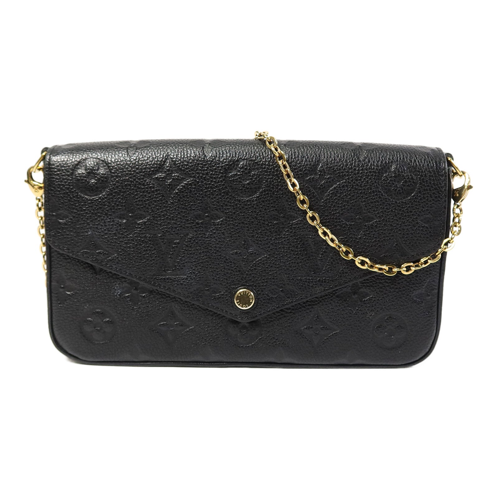 LOUIS VUITTON Monogram Empreinte Felicie Pochette鏈帶肩背袋