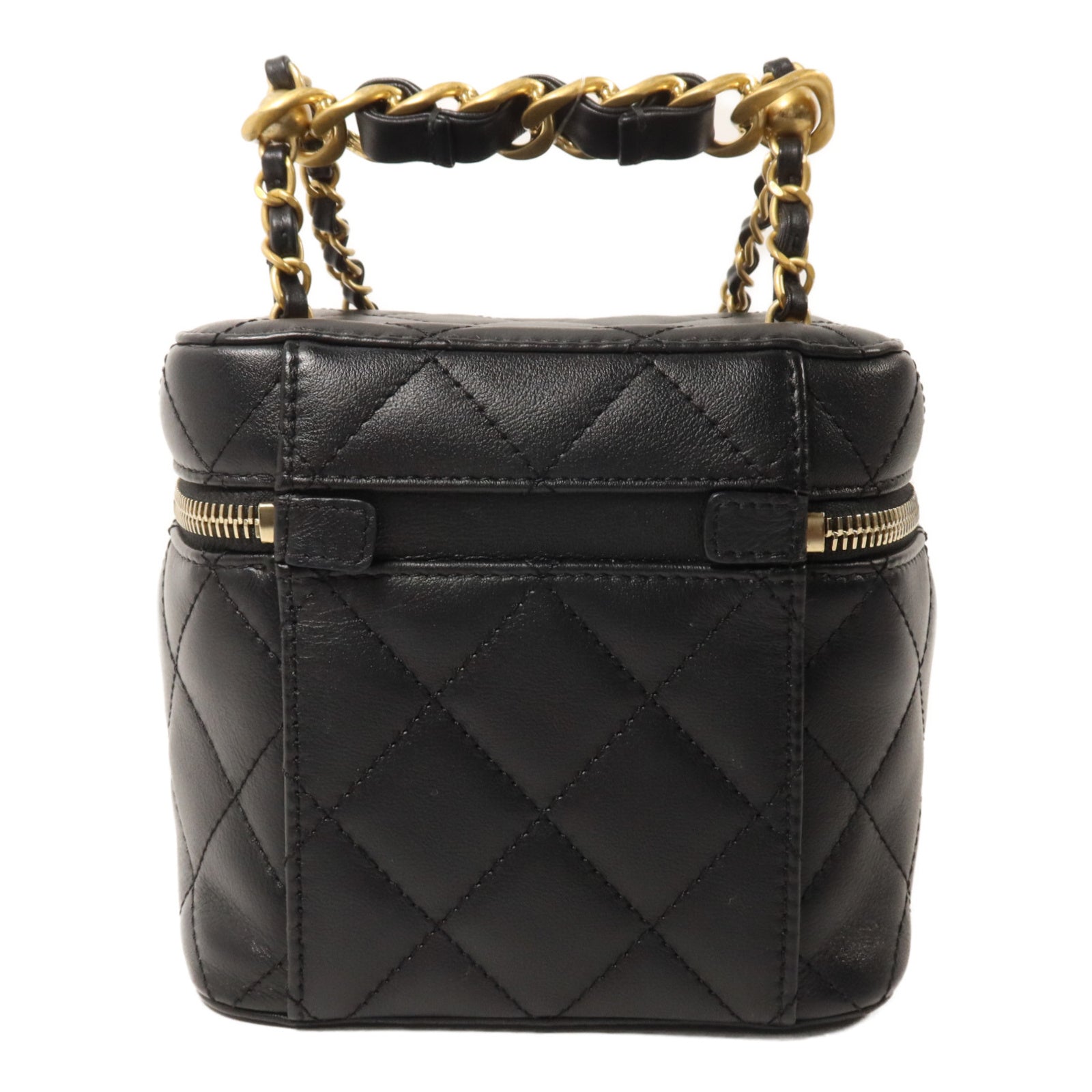 CHANEL 牛皮皮革Vanity Case 22S鏈帶手挽肩背兩用袋