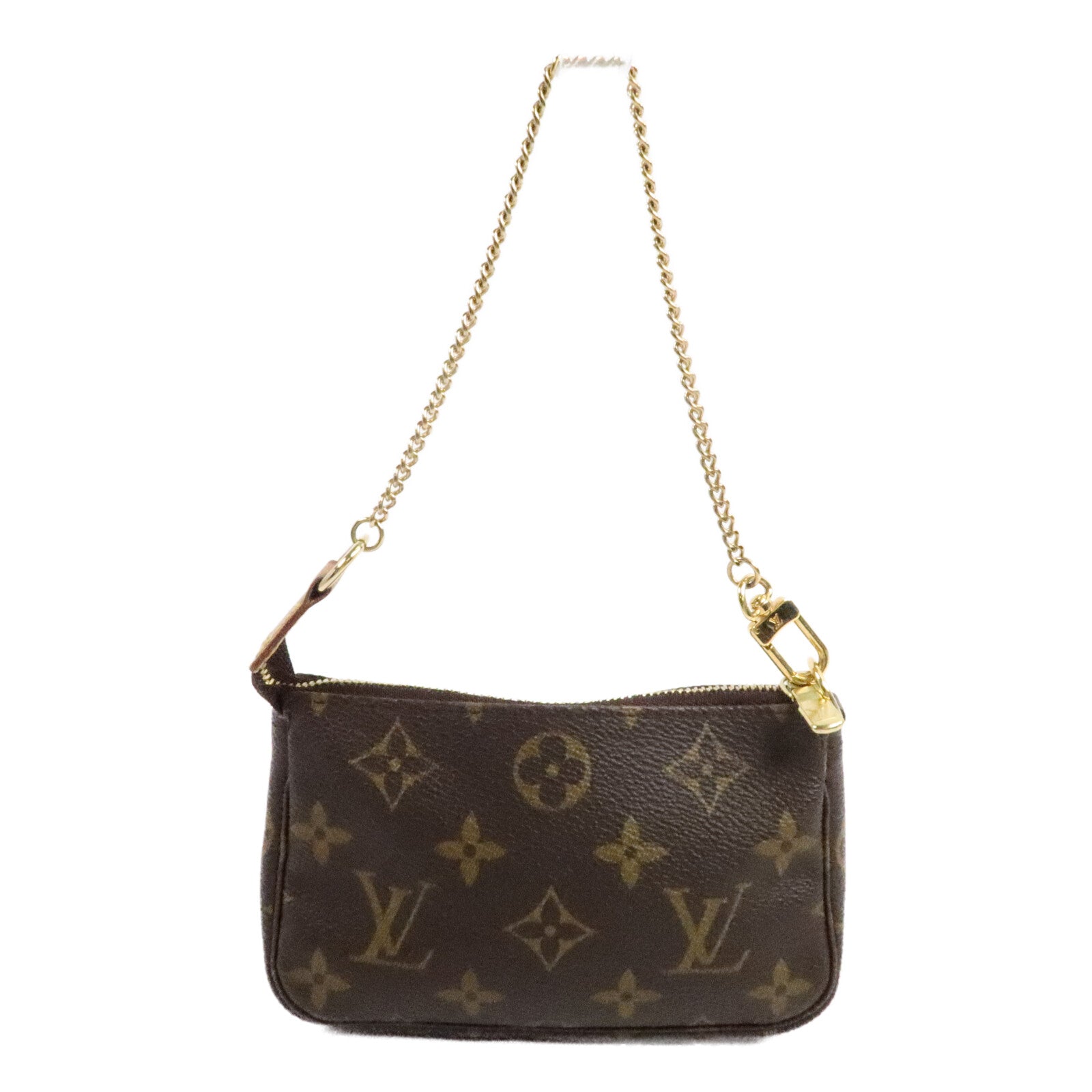 LOUIS VUITTON Monogram Mini Pochette Accessoires金扣手挽袋