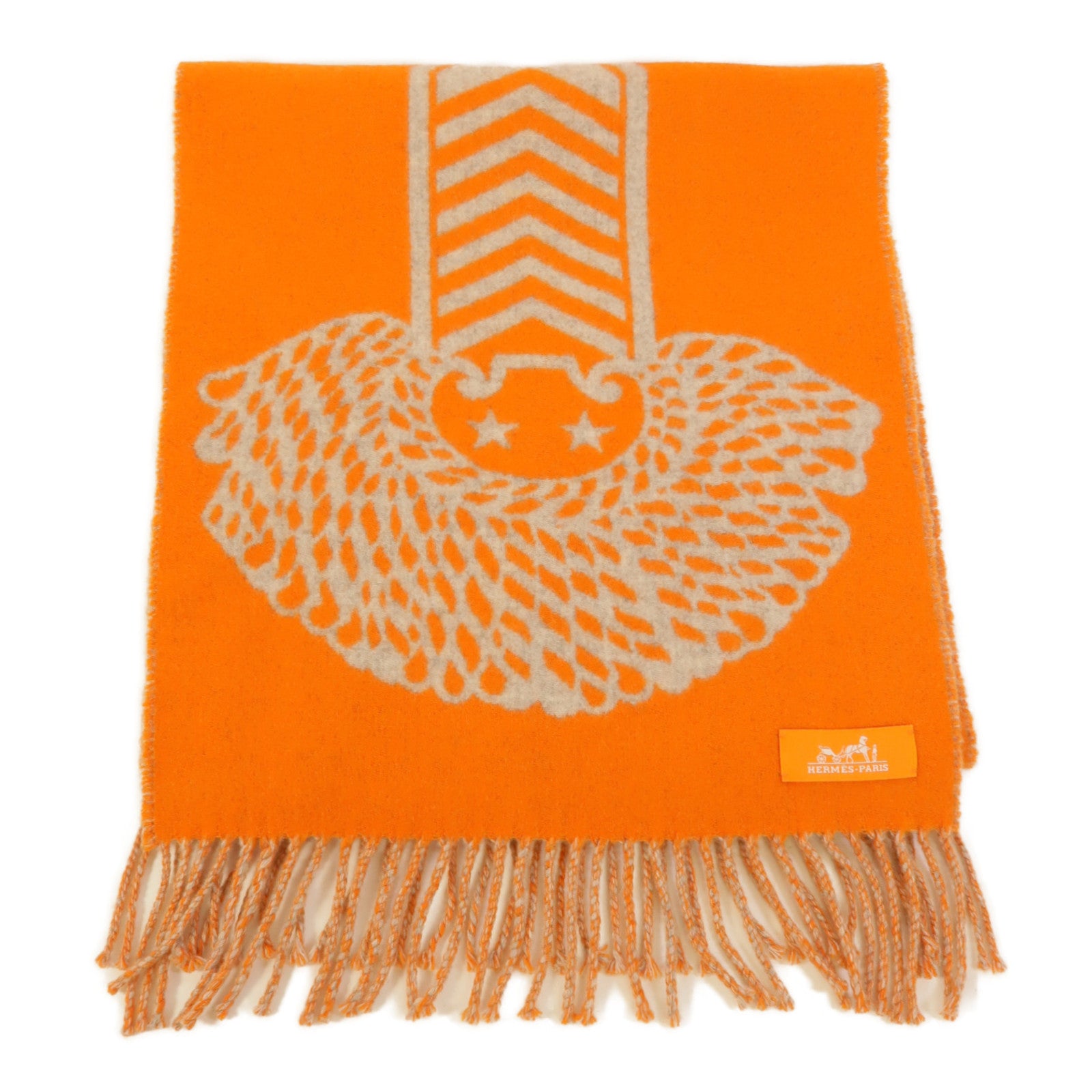 HERMES 羊絨Casaque Double Epaulette圍巾