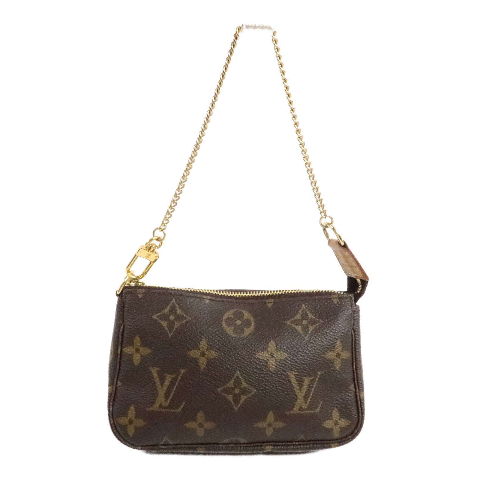 LOUIS VUITTON Monogram Mini Pochette Accessoires金扣手挽袋