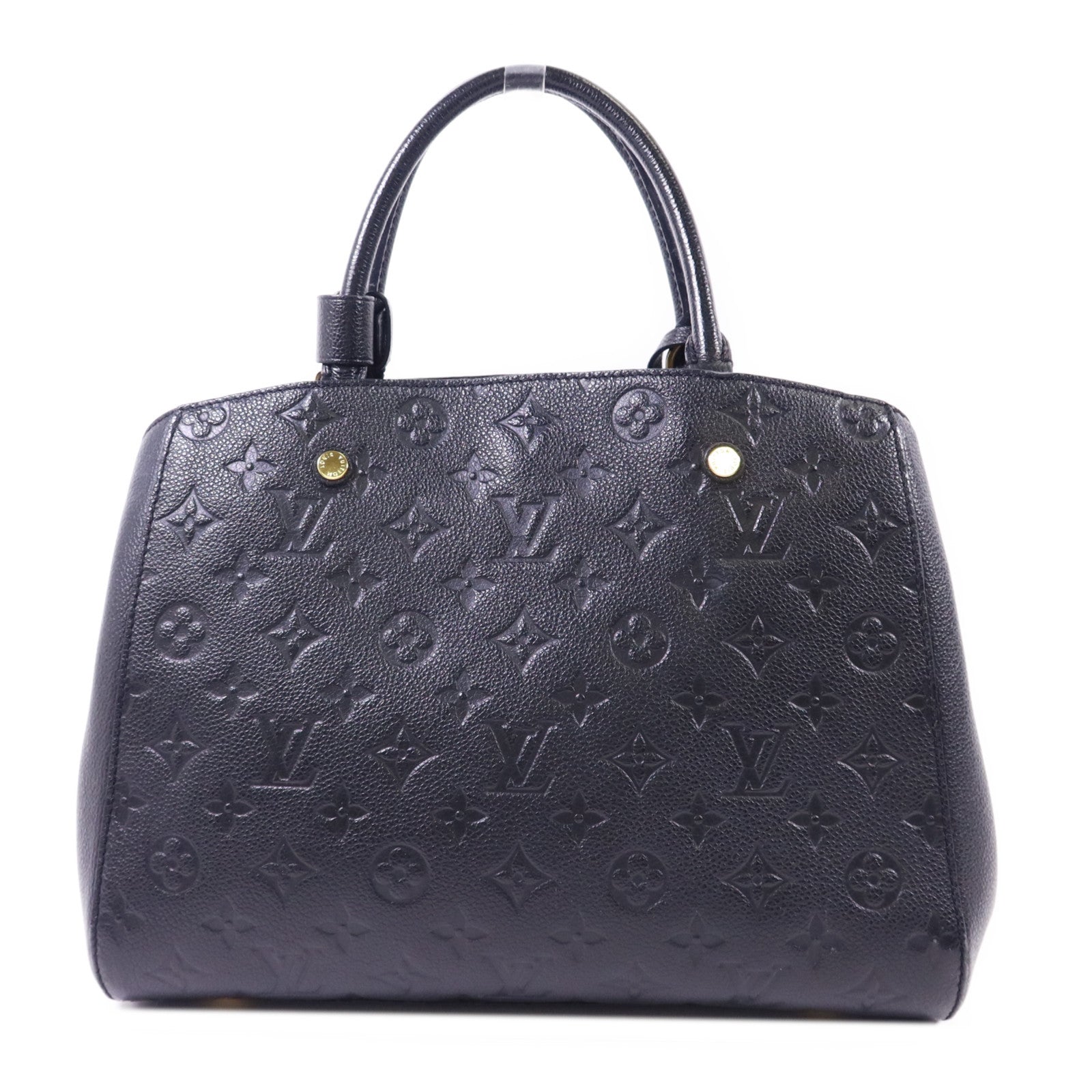 LOUIS VUITTON Monogram Empreinte Montaigne MM金扣手挽肩背兩用袋