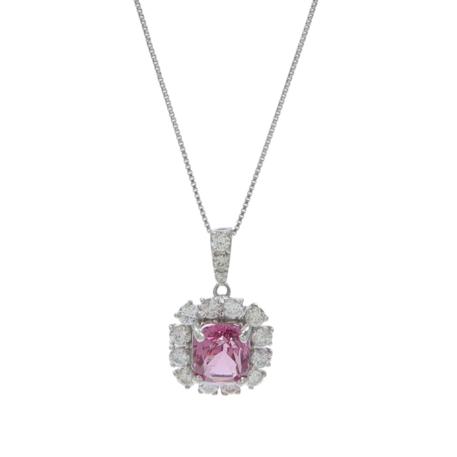 JEWELRY PT950/PT850鉑金Spinel Diamond Necklace尖晶石/鑽石項鍊