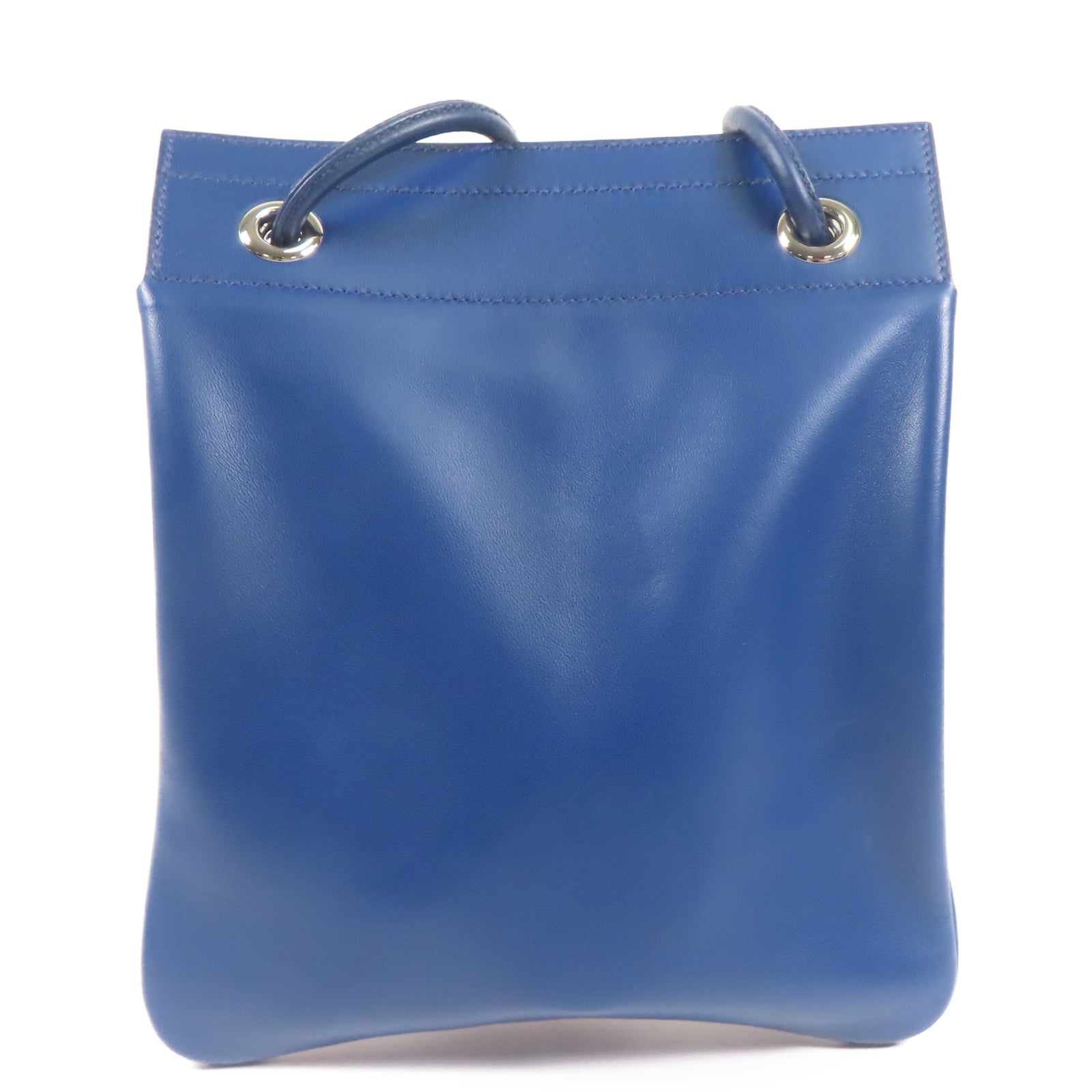 HERMES Swift皮革Aline Mini銀扣肩背袋Deep Blue