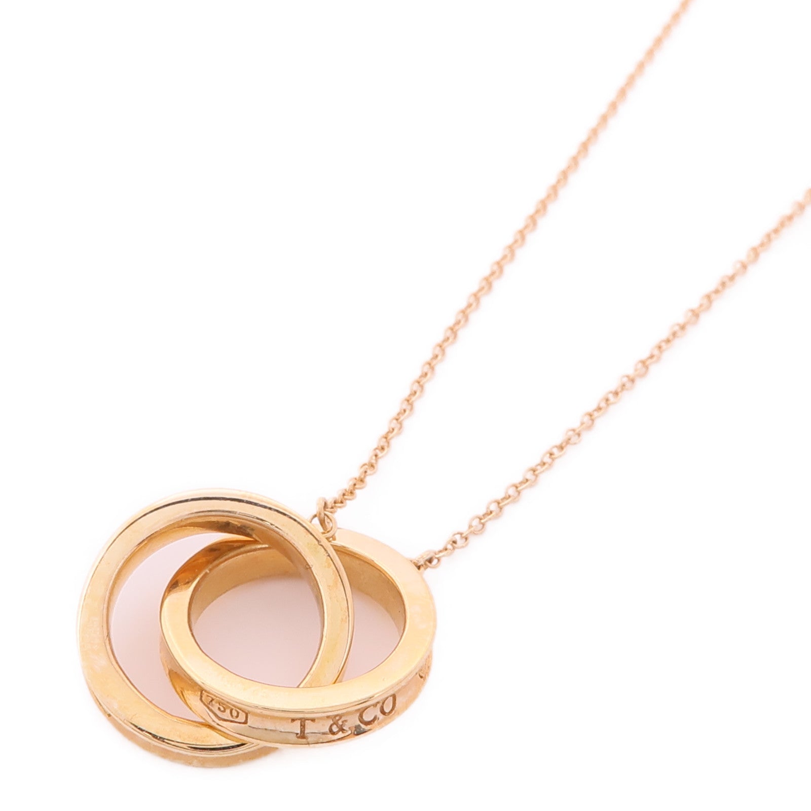 TIFFANY&CO 18K玫瑰金Interlocking Circle項鍊