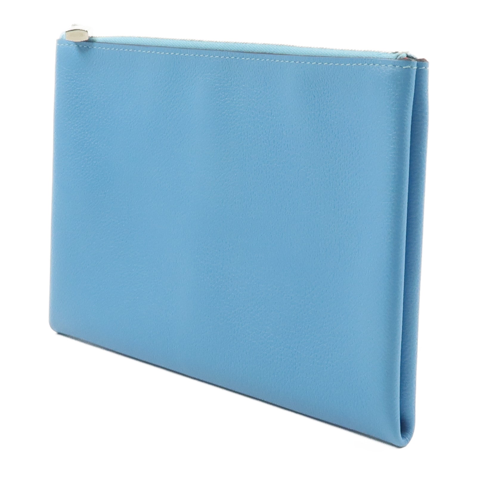 HERMES Evercolor皮革Atout 20 Pouch手拿包Bleu du Nord/Braise