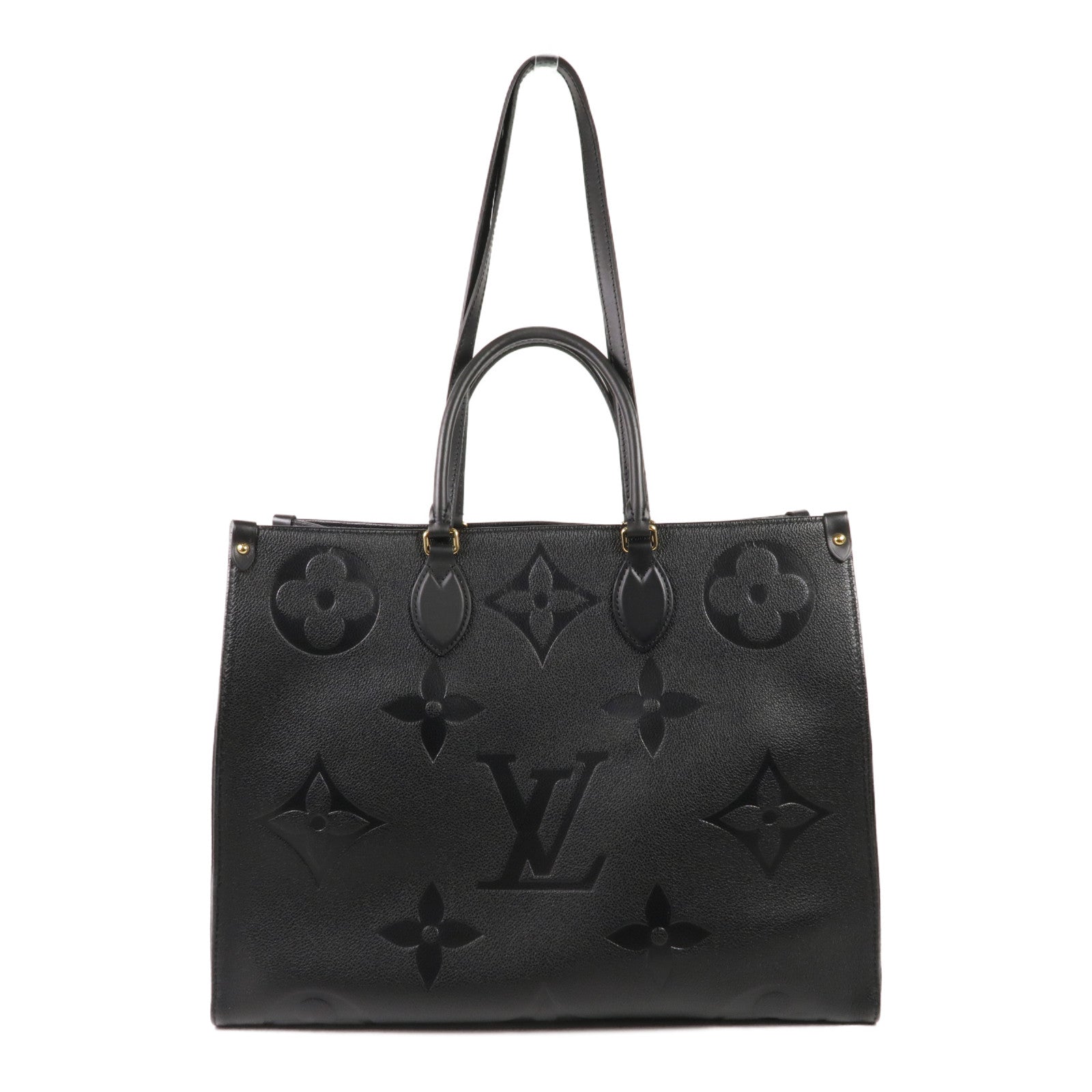LOUIS VUITTON Monogram Empreinte On The Go GM金扣手挽肩背兩用袋