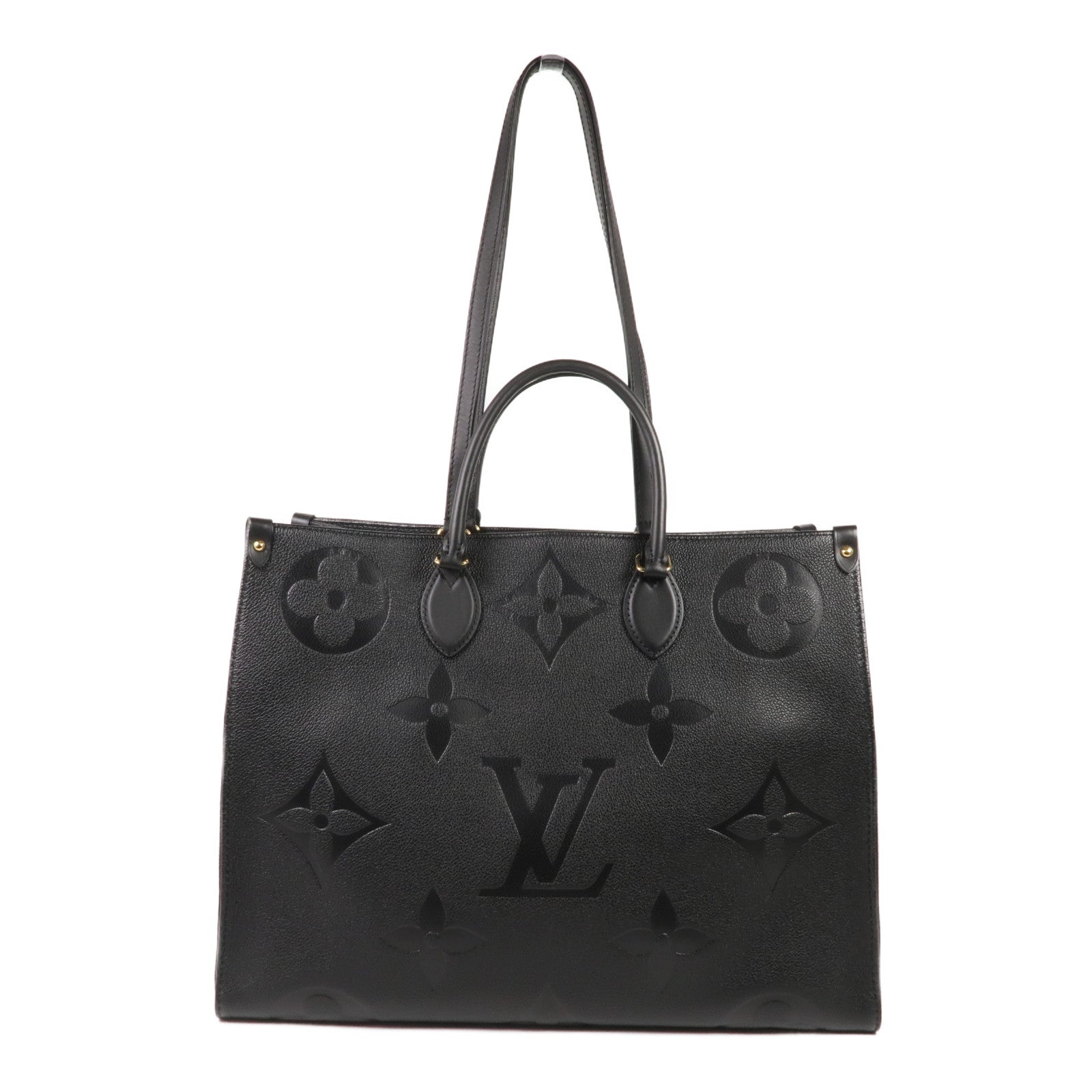 LOUIS VUITTON Monogram Empreinte On The Go GM金扣手挽肩背兩用袋