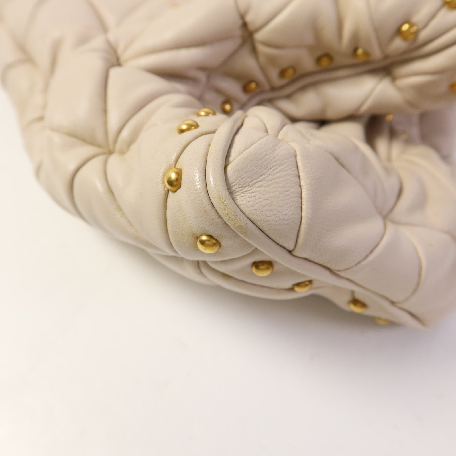 Miu Miu 羊皮皮革2 Way Shoulder Bag金扣手挽肩背兩用袋