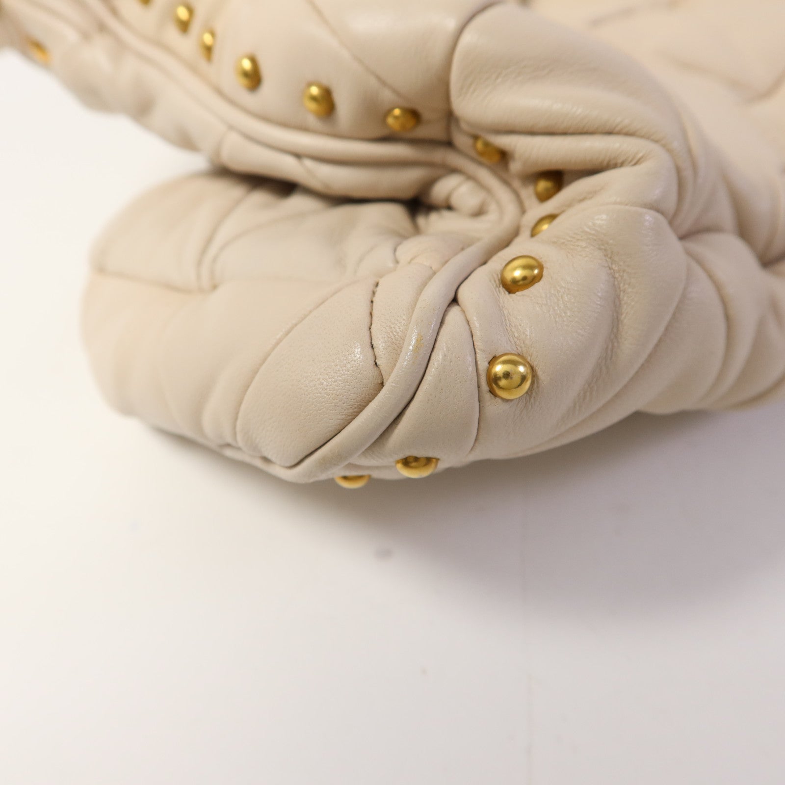 Miu Miu 羊皮皮革2 Way Shoulder Bag金扣手挽肩背兩用袋