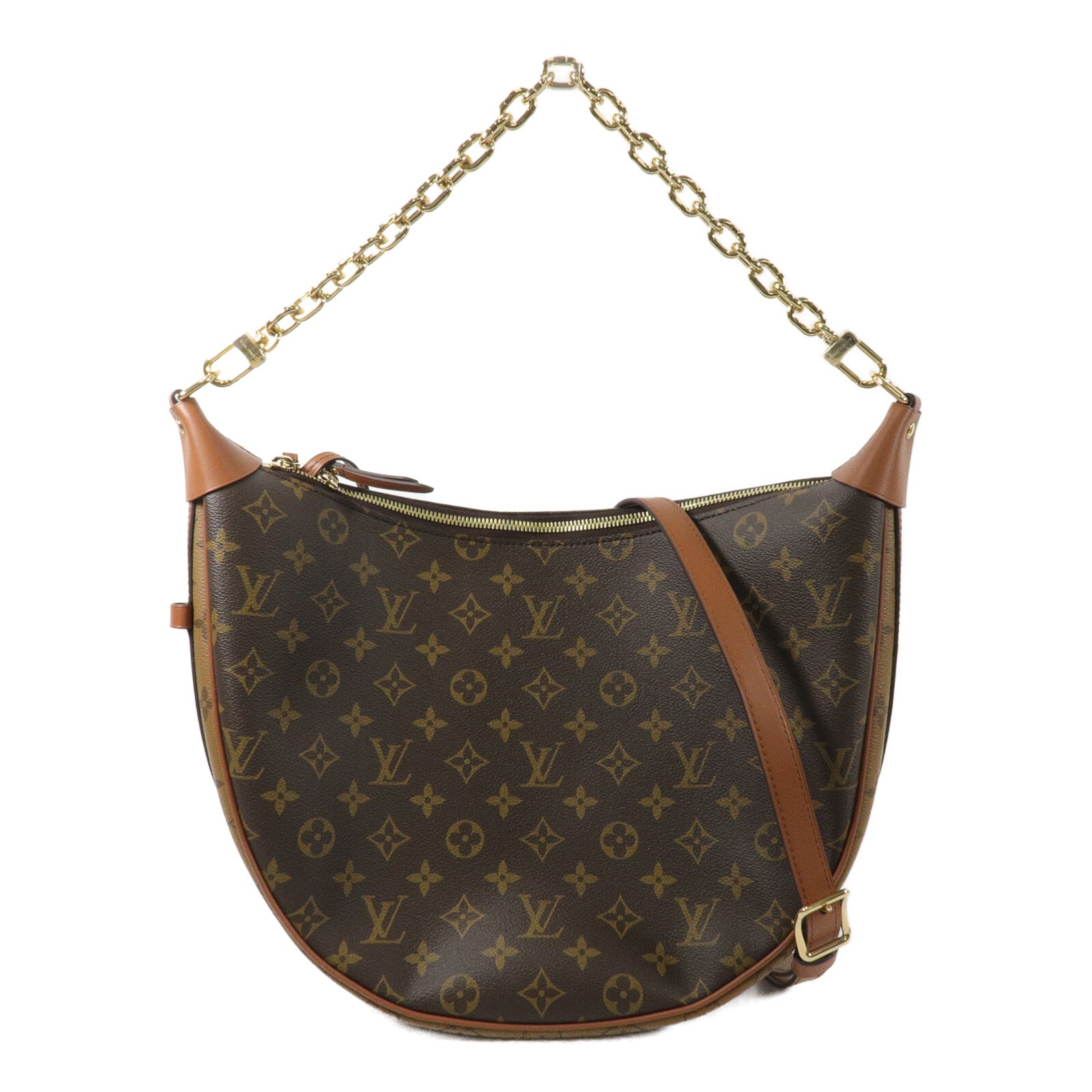 LOUIS VUITTON Monogram Reverse Loop Hobo手挽肩背兩用袋