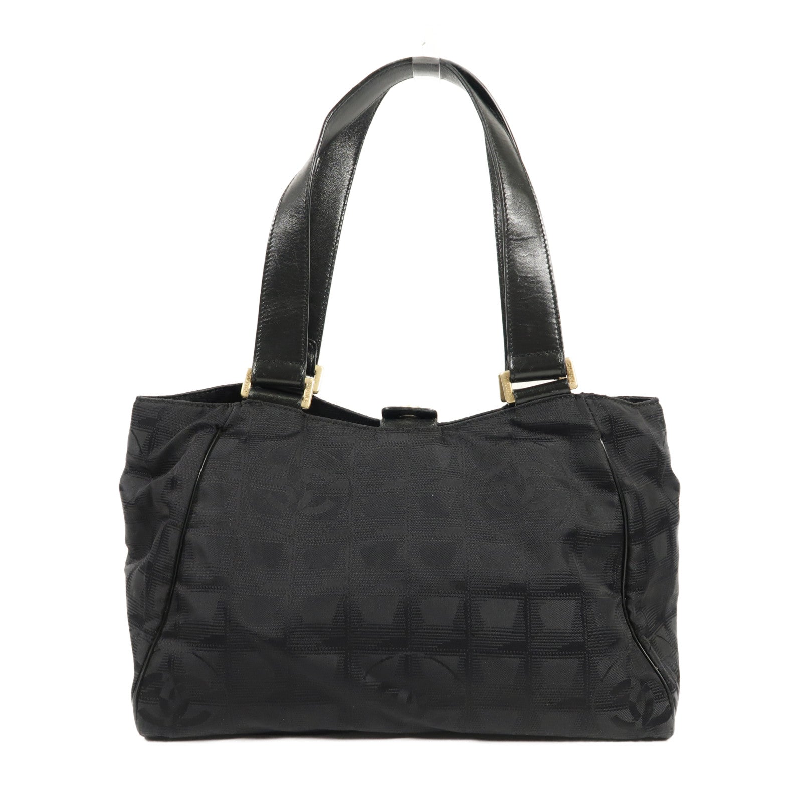 CHANEL CC GHW New Travel Line Tote Bag Nylon Black