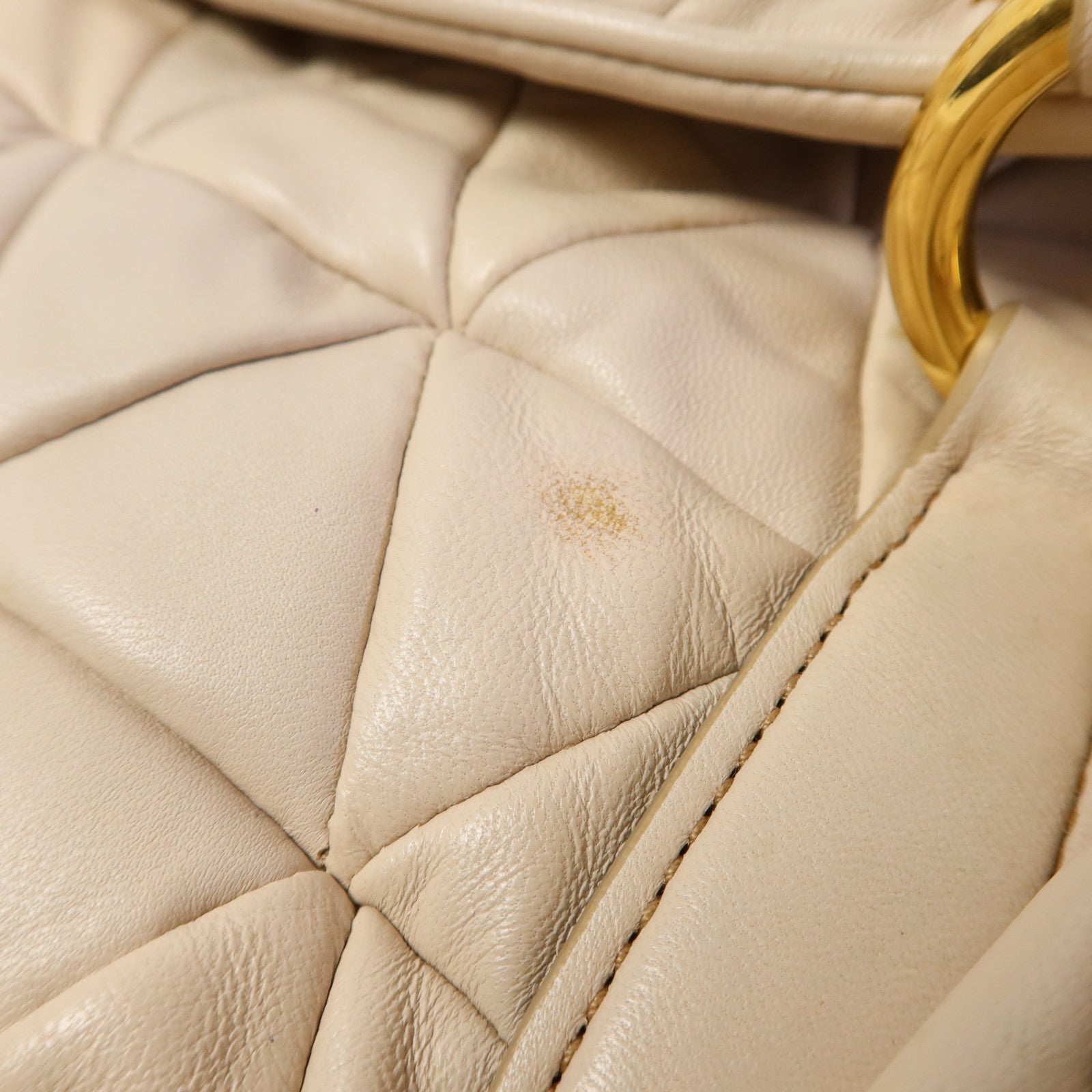 Miu Miu 羊皮皮革2 Way Shoulder Bag金扣手挽肩背兩用袋