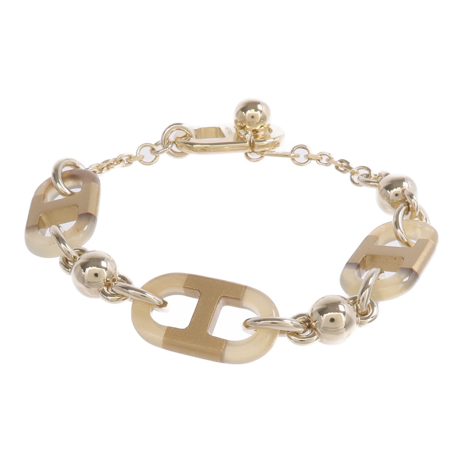 HERMES 金屬/水牛角Sur Mer Bracelet手鏈