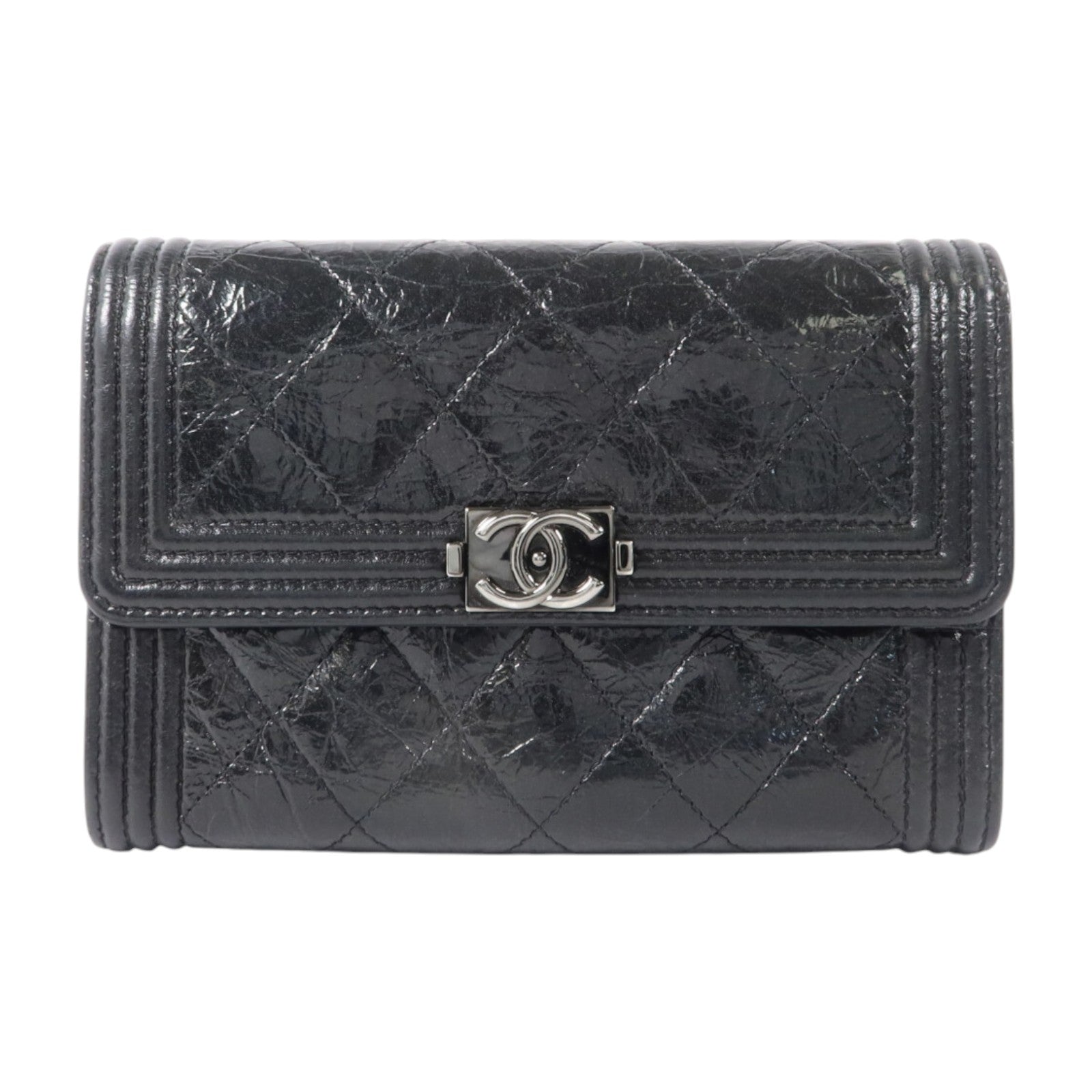 CHANEL 牛皮皮革Boy Chanel Small Flap Wallet錢包