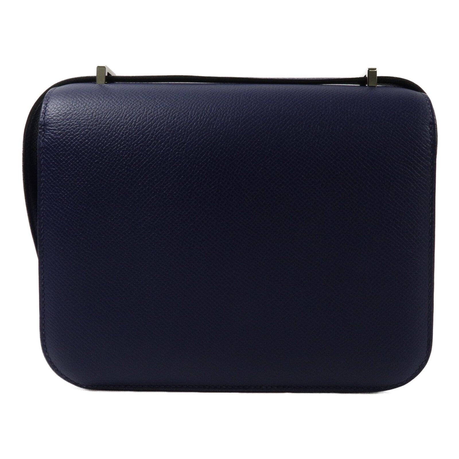 HERMES Epsom皮革Constance Mini肩背袋Bleu Saphir