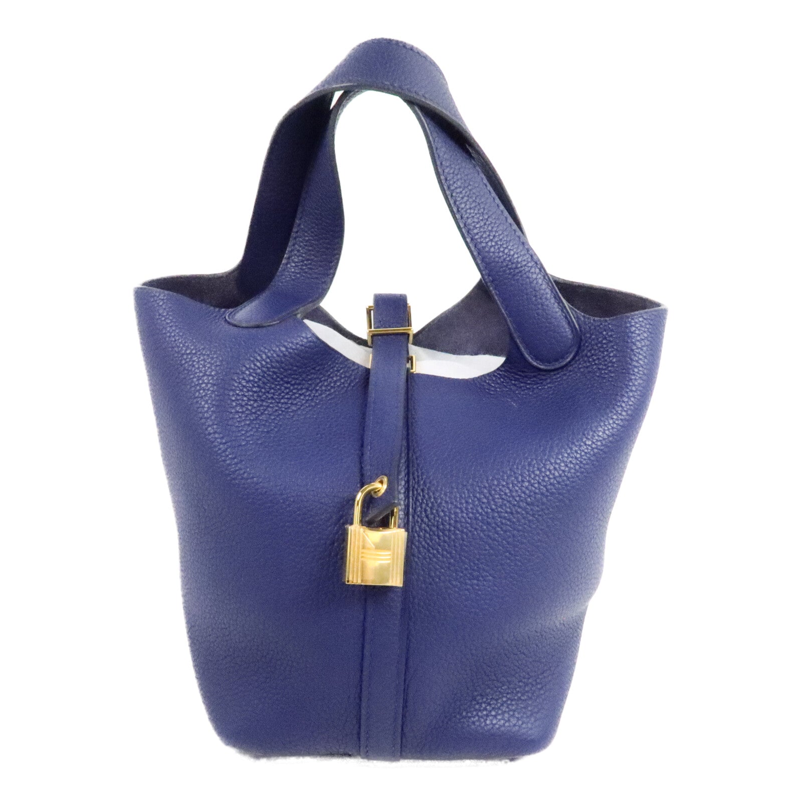 HERMES Clemence Picotin PM手挽袋Deep Bleu