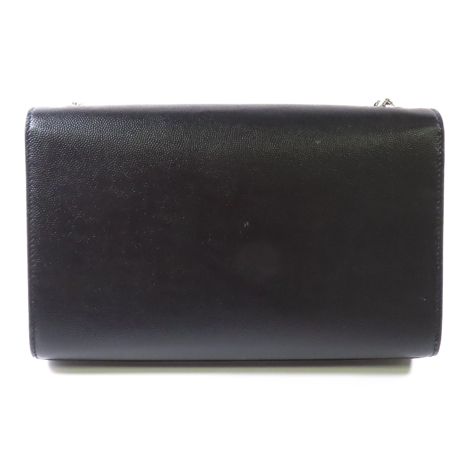 YVES SAINT LAURENT 牛皮皮革Chain Shoulder Bag銀扣鏈帶肩背袋