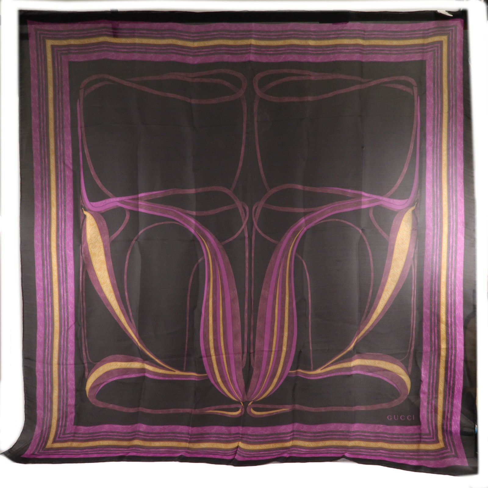 GUCCI 【激減優惠】絲質Scarf 100x100絲巾