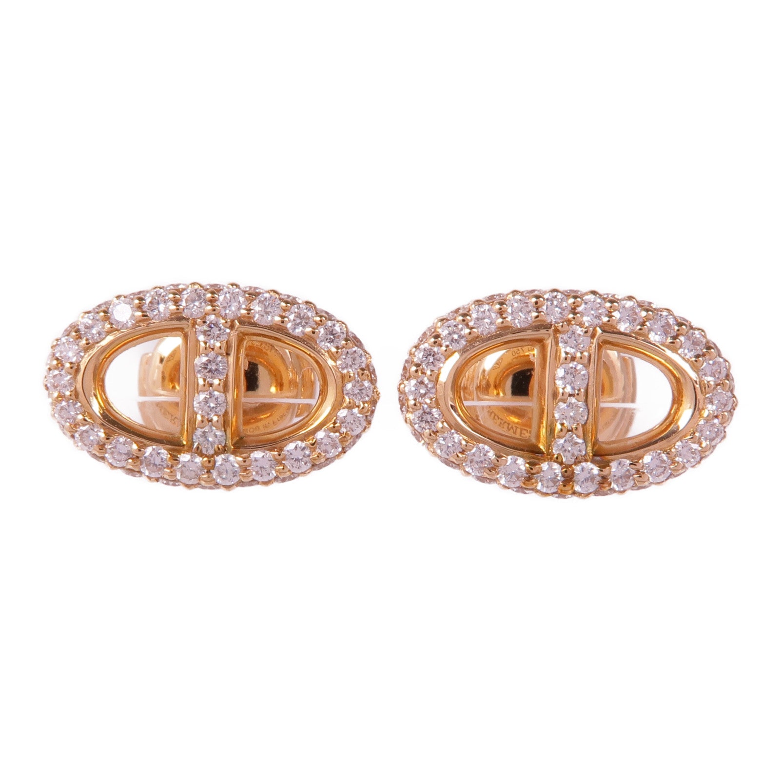 HERMES 18K玫瑰金Farandole Earrings鑽石耳環