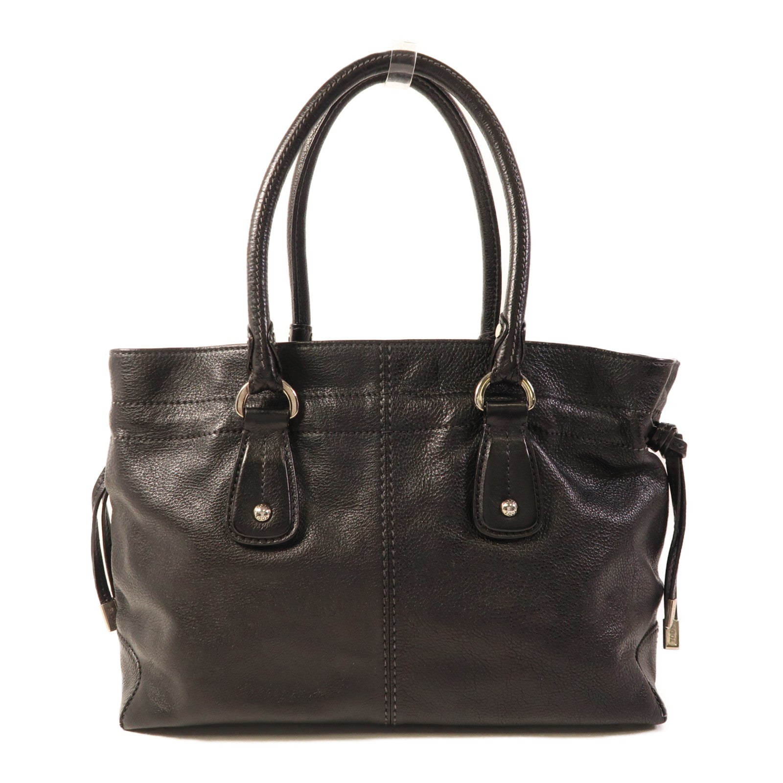 TOD'S 牛皮皮革Shoulder Bag銀扣肩背袋