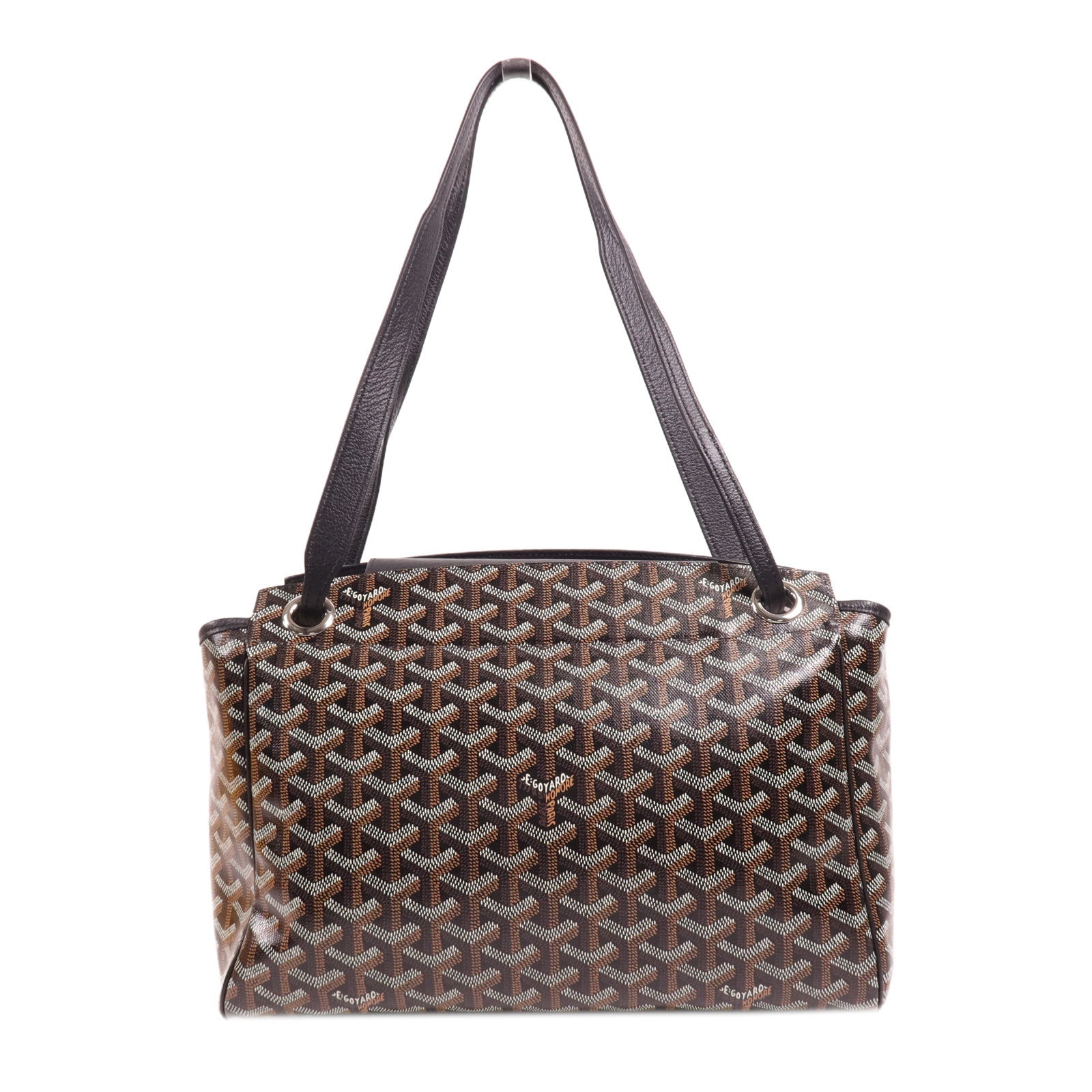 GOYARD 塗層帆布Rouette Souple PM銀扣肩背袋
