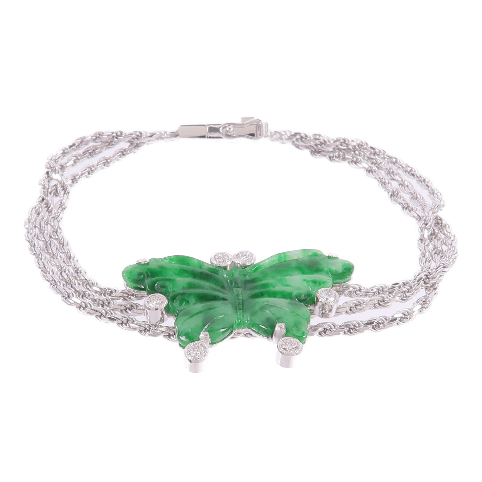 JEWELRY 18K白金Jade Bracelet翡翠手鏈