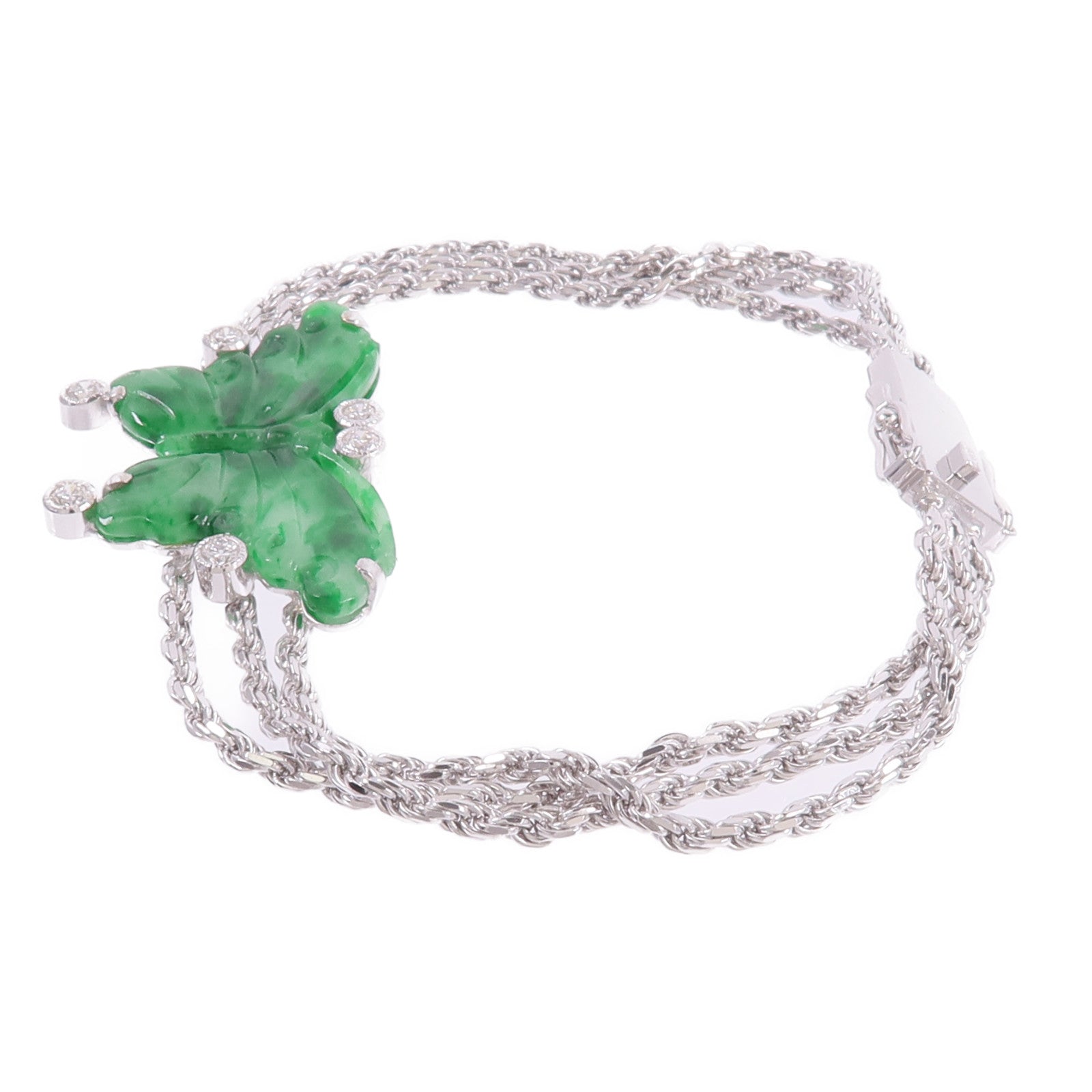 JEWELRY 18K白金Jade Bracelet翡翠手鏈