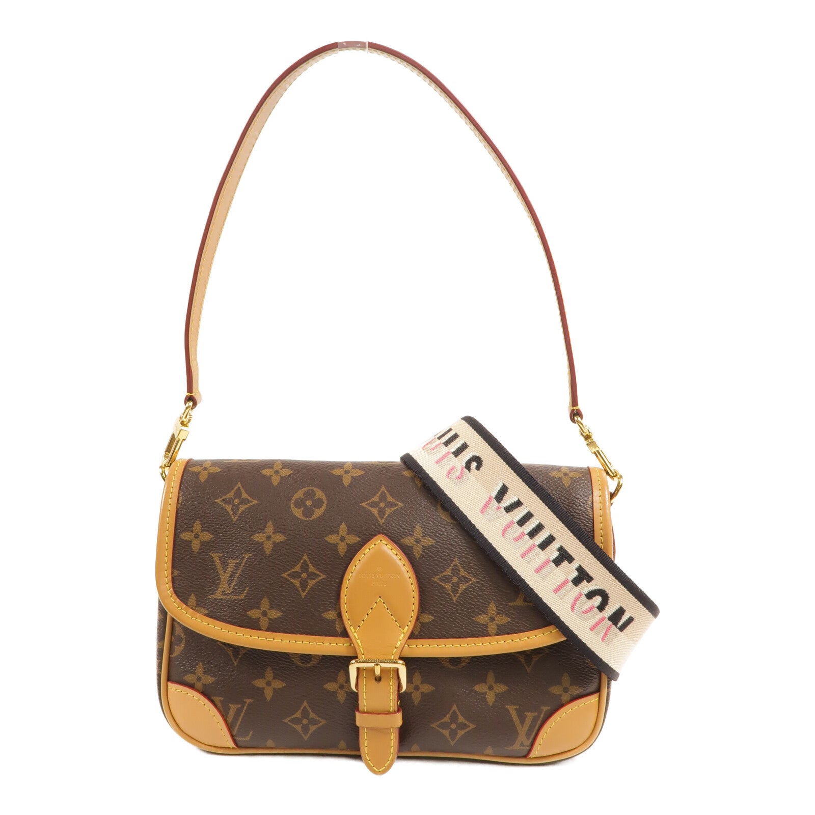 LOUIS VUITTON Monogram Diane金扣手挽肩背兩用袋
