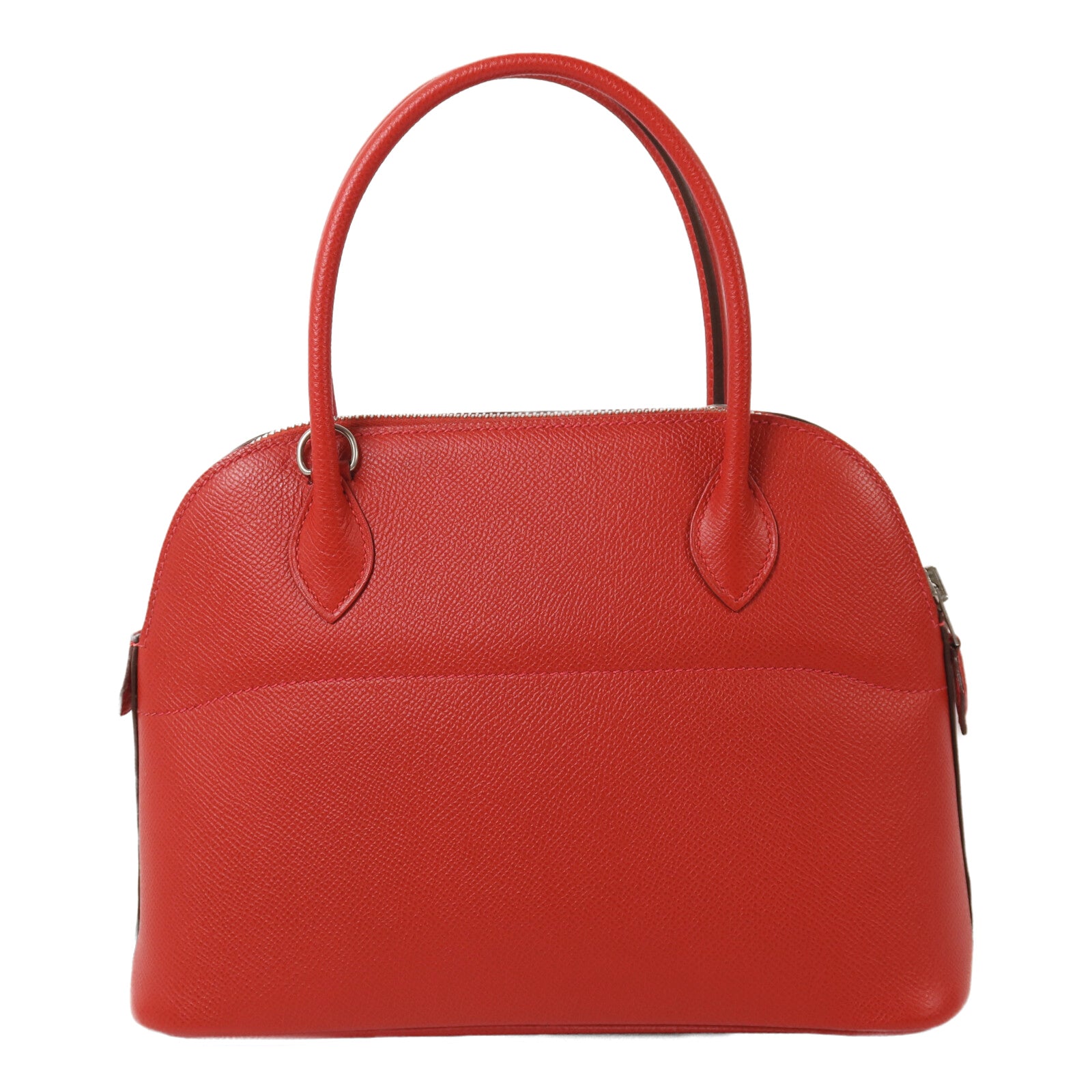HERMES 【激減優惠】Epsom皮革Bolide 27銀扣手挽袋Rouge Casaque