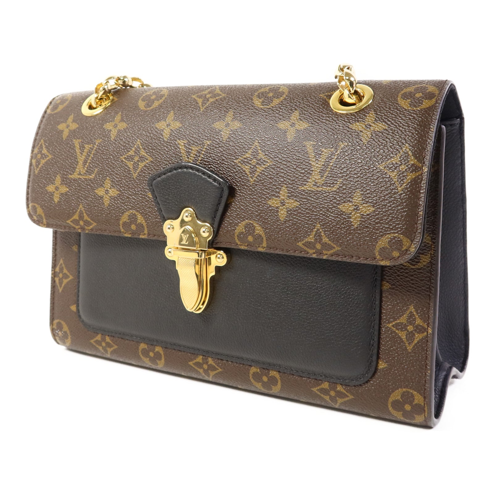 LOUIS VUITTON Monogram Victoire金扣鏈帶肩背袋