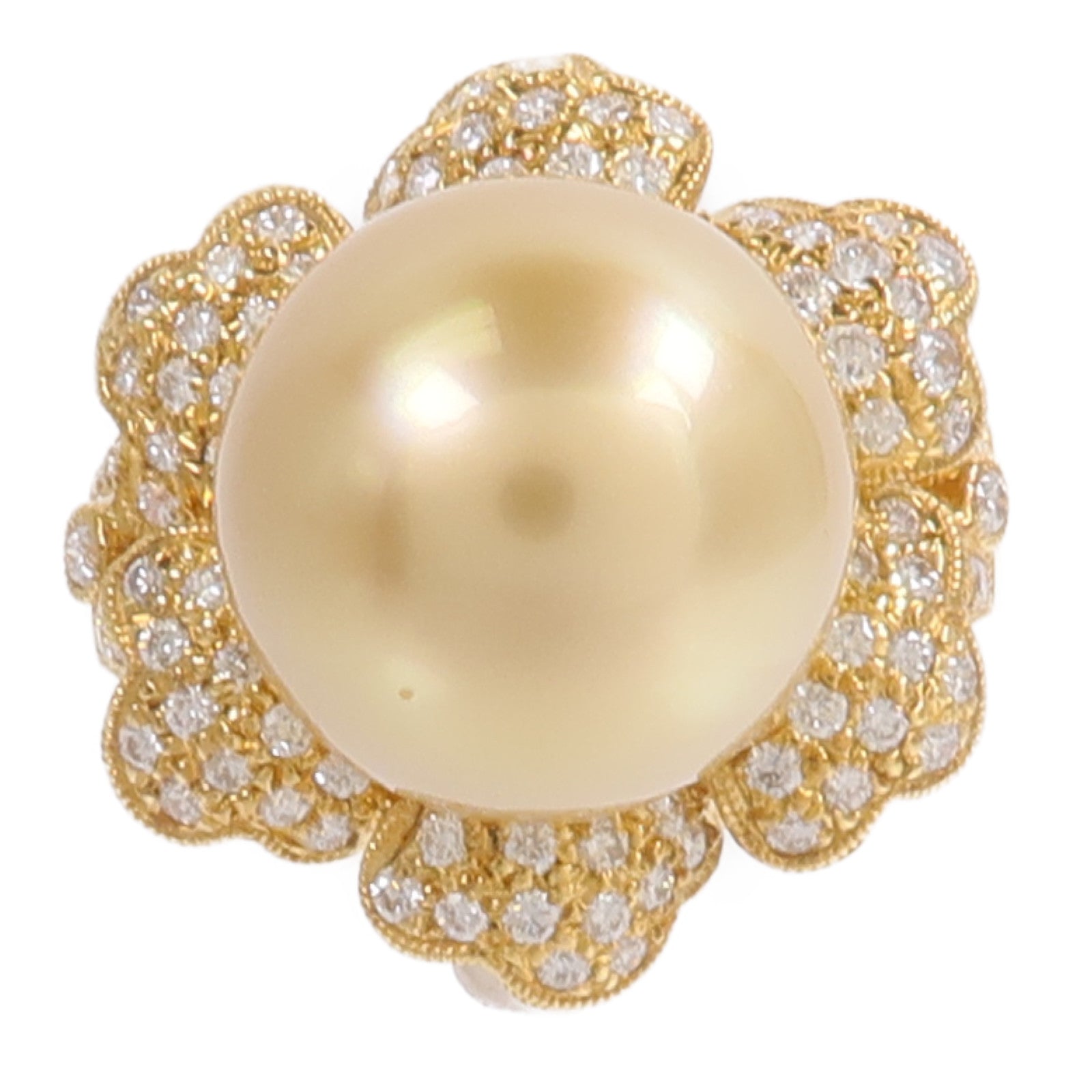 JEWELRY 18K黃金Pearl Diamond Ring珍珠/鑽石戒指