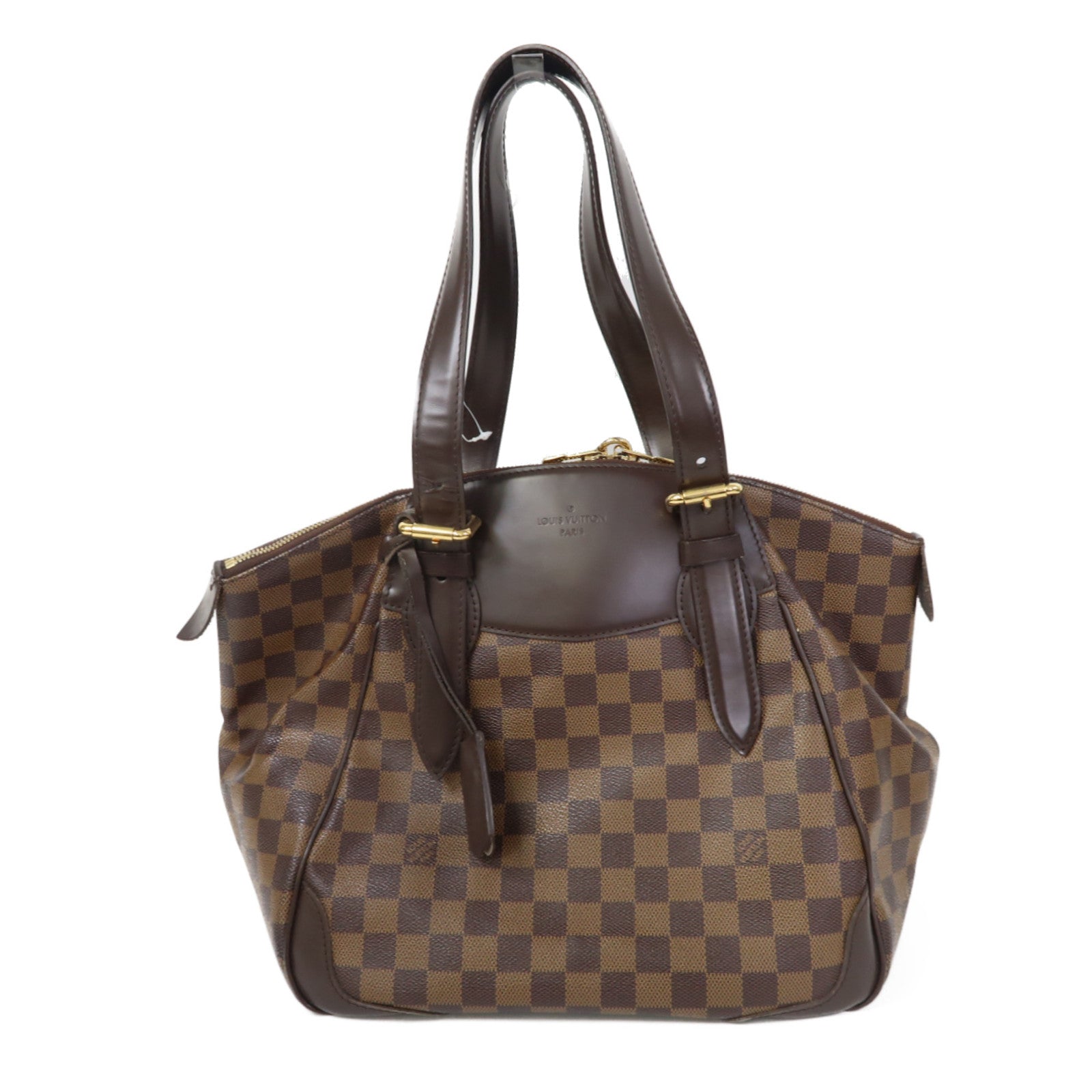LOUIS VUITTON LV GHW Verona MM Shoulder Bag N41118 Damier Brown