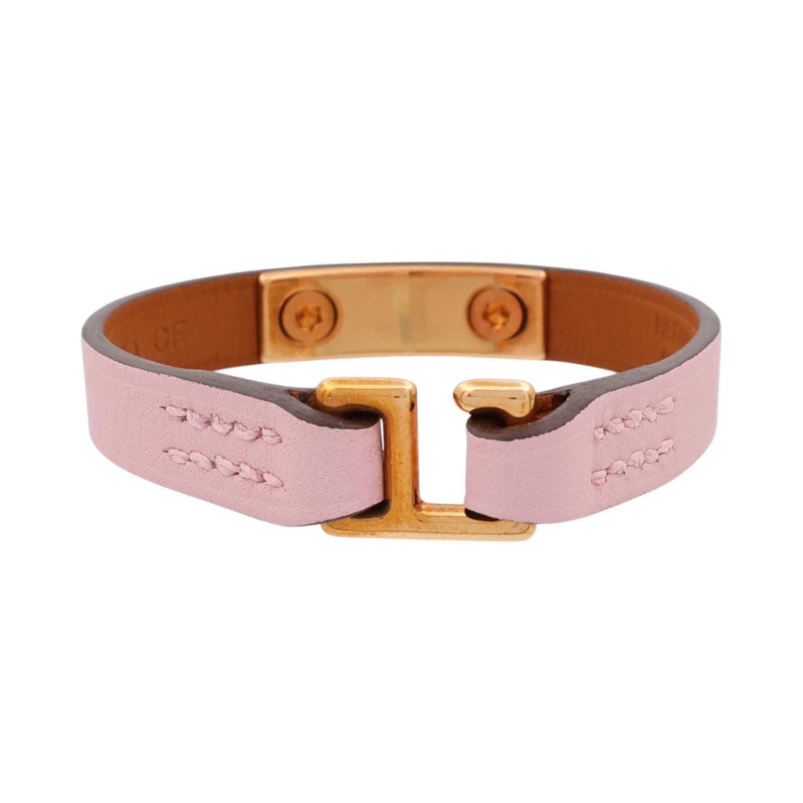 HERMES Swift皮革Rivale Tour Bracelet手鏈Rose Sakura