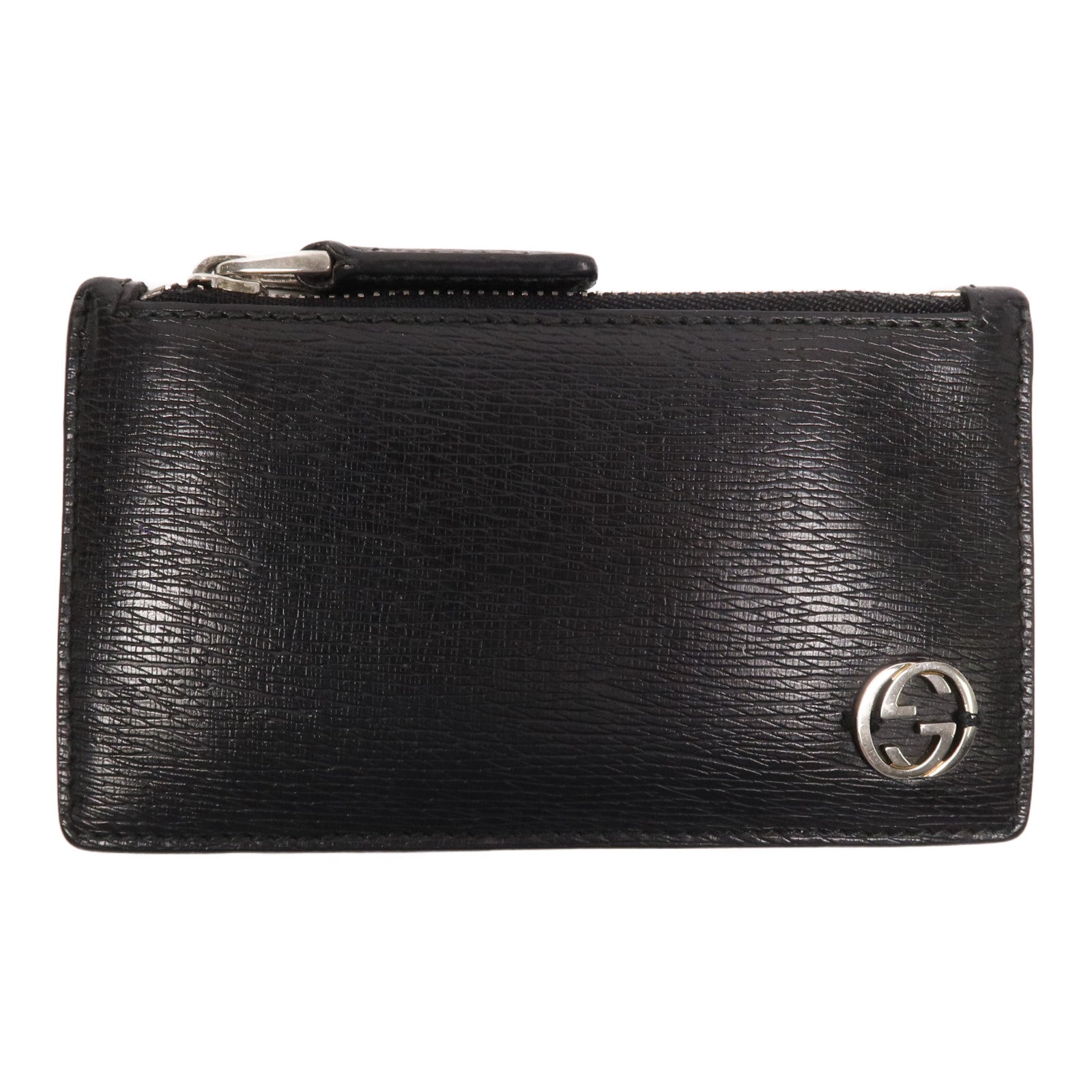 GUCCI 牛皮皮革Card Case銀扣卡片套