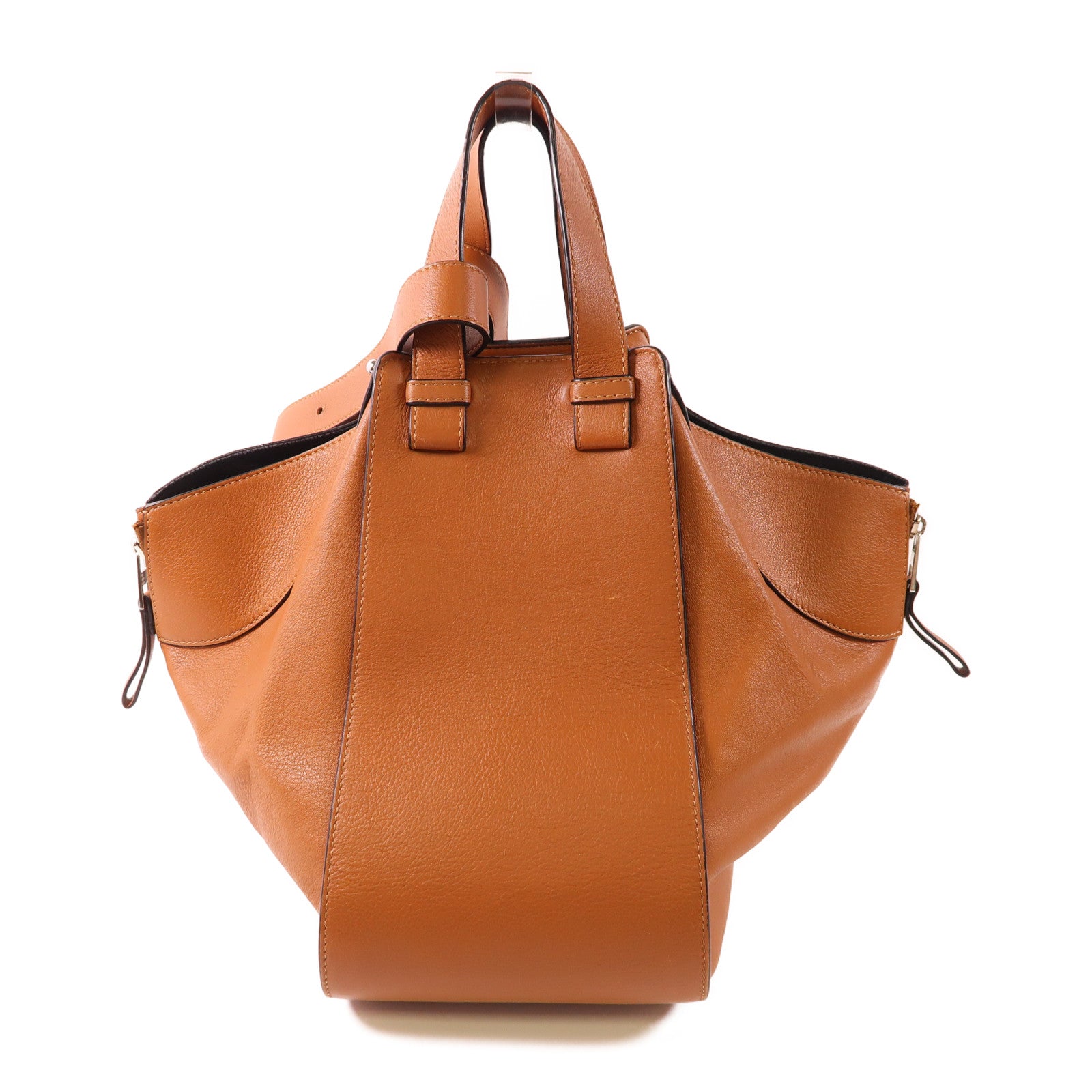 LOEWE 牛皮皮革Hammock銀扣手挽肩背兩用袋