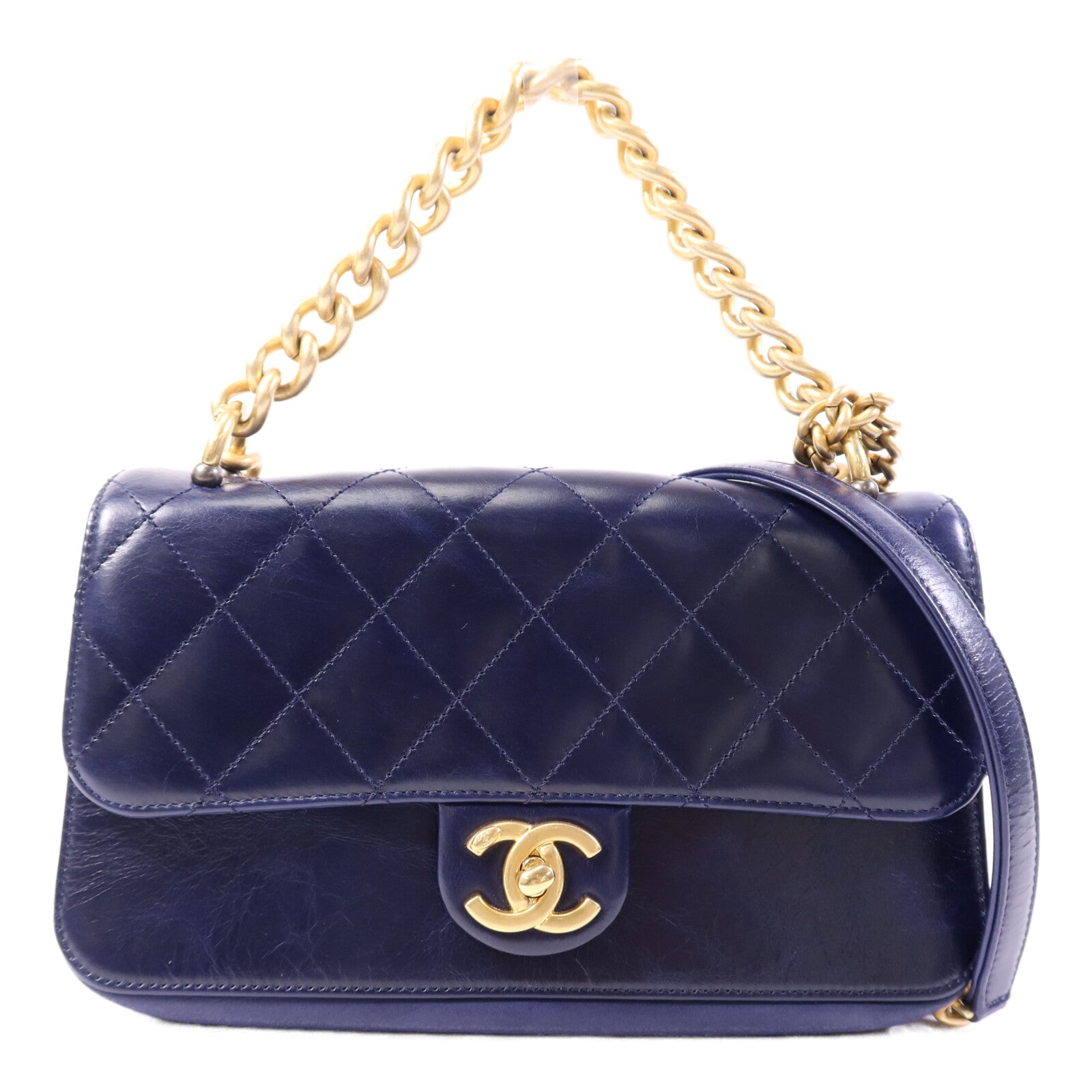 CHANEL 【激減優惠】牛皮皮革Chain Shoulder Bag金扣鏈帶肩背袋