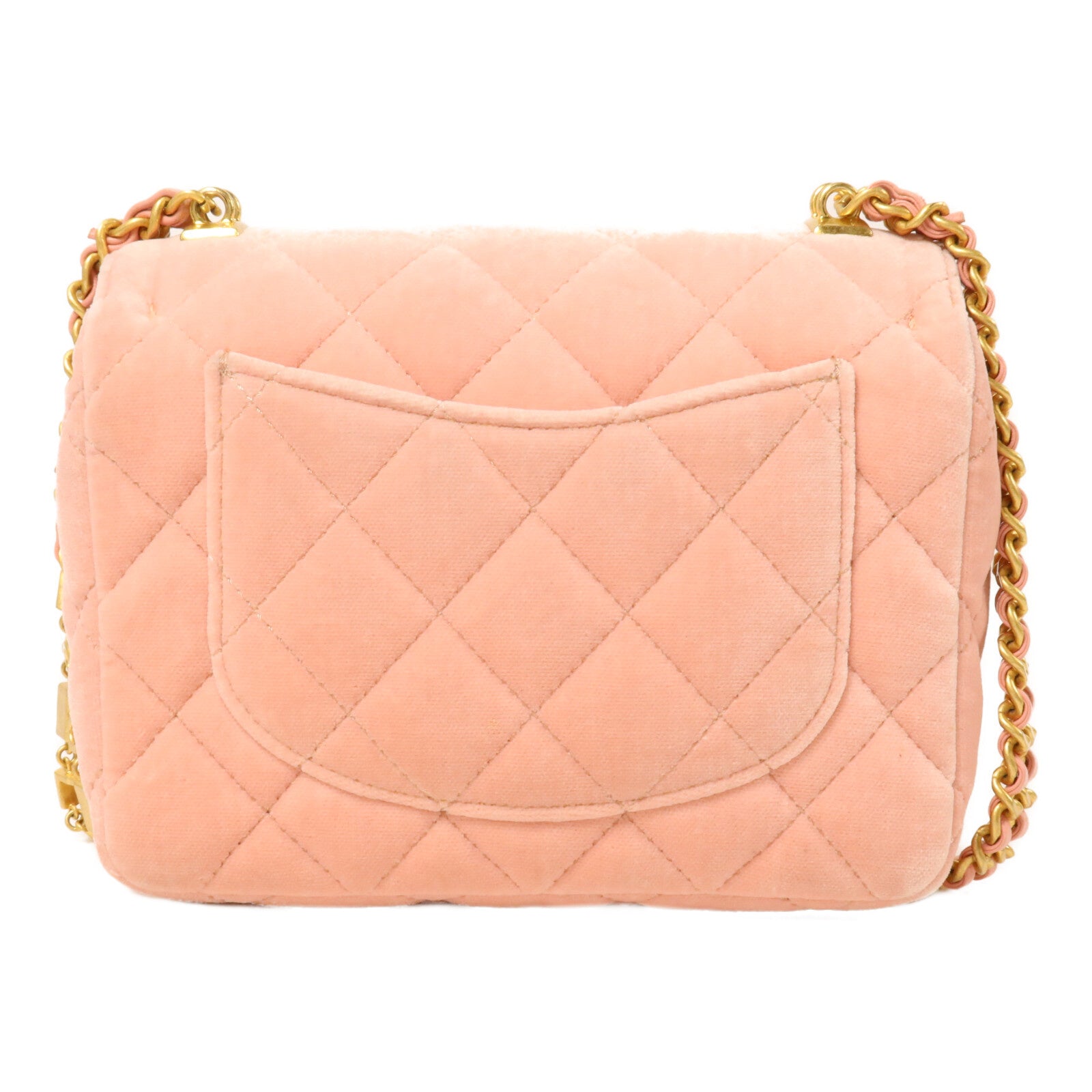 CHANEL 絨布Mini Velvet Enamel Flap Bag鏈帶肩背袋