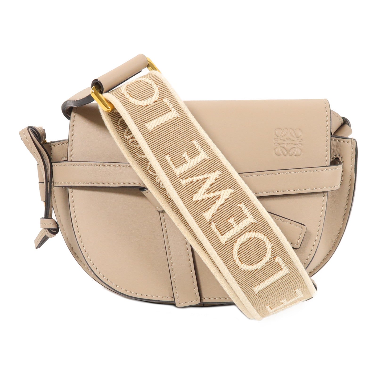 LOEWE 牛皮皮革Mini Gate金扣肩背袋