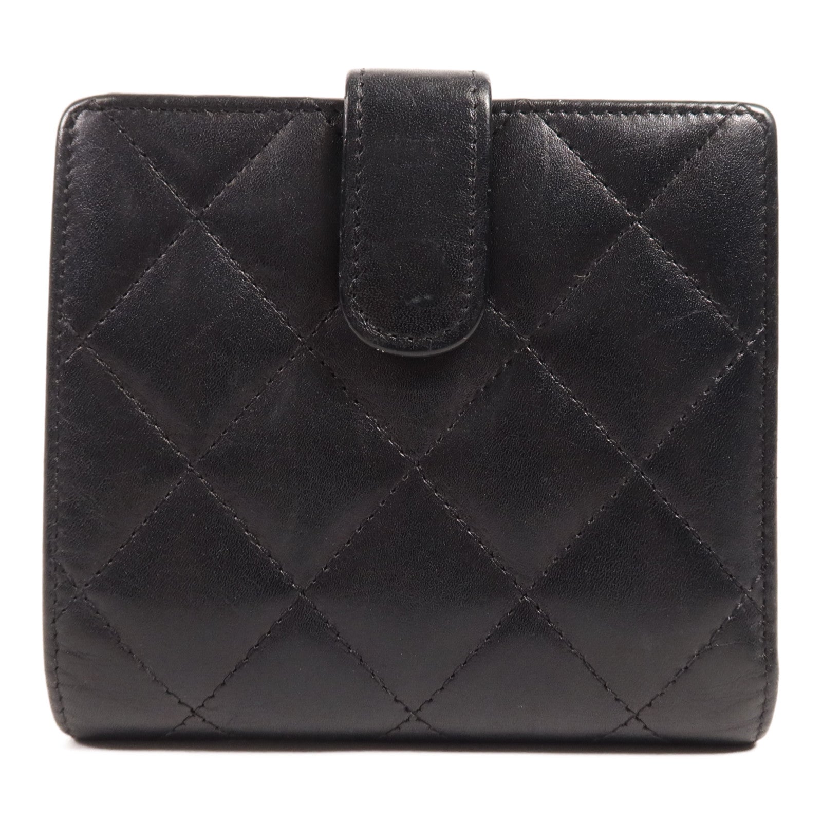 CHANEL 牛皮皮革Cambon Wallet銀扣錢包