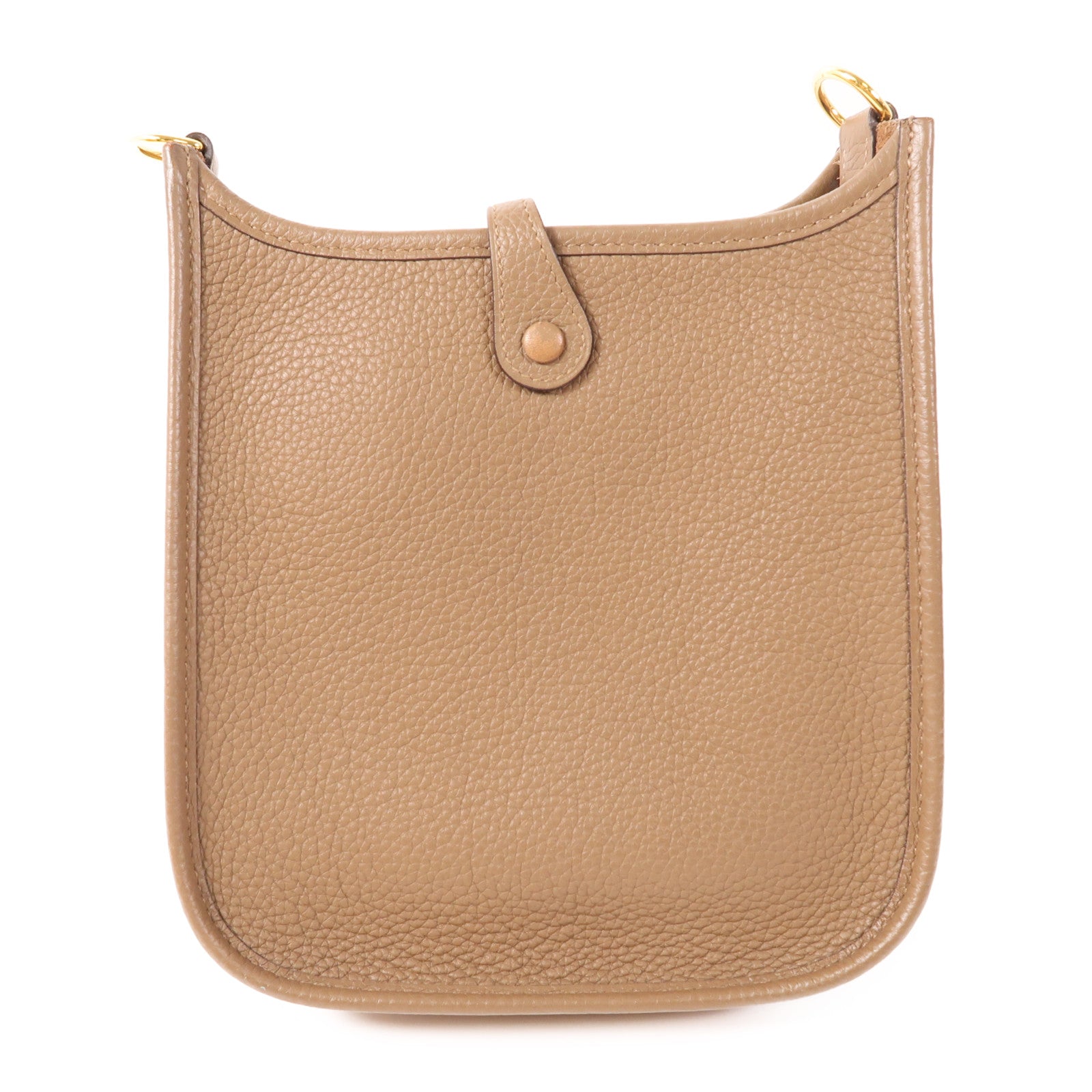 HERMES 【激減優惠】Maurice皮革Evelyne TPM金扣肩背袋Brown
